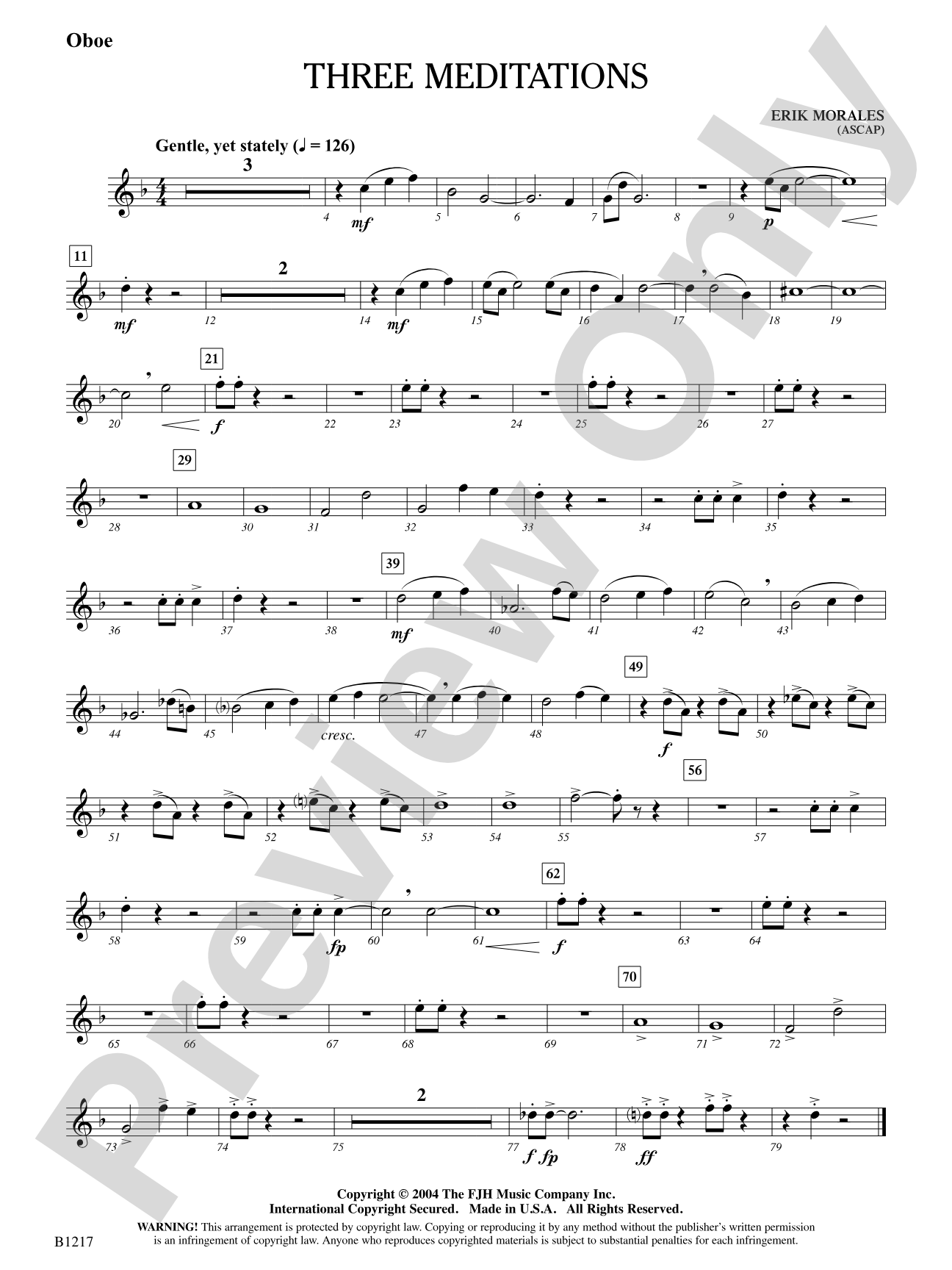 Three Meditations: Oboe