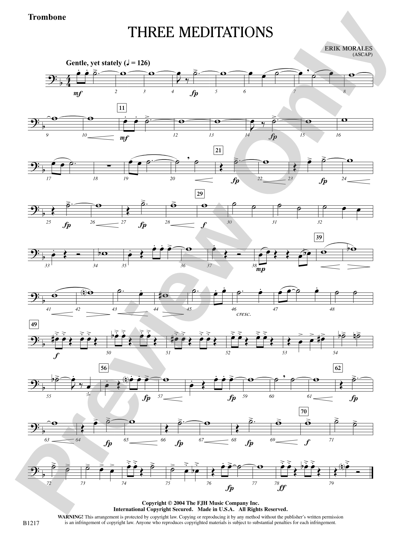 Three Meditations: Trombone