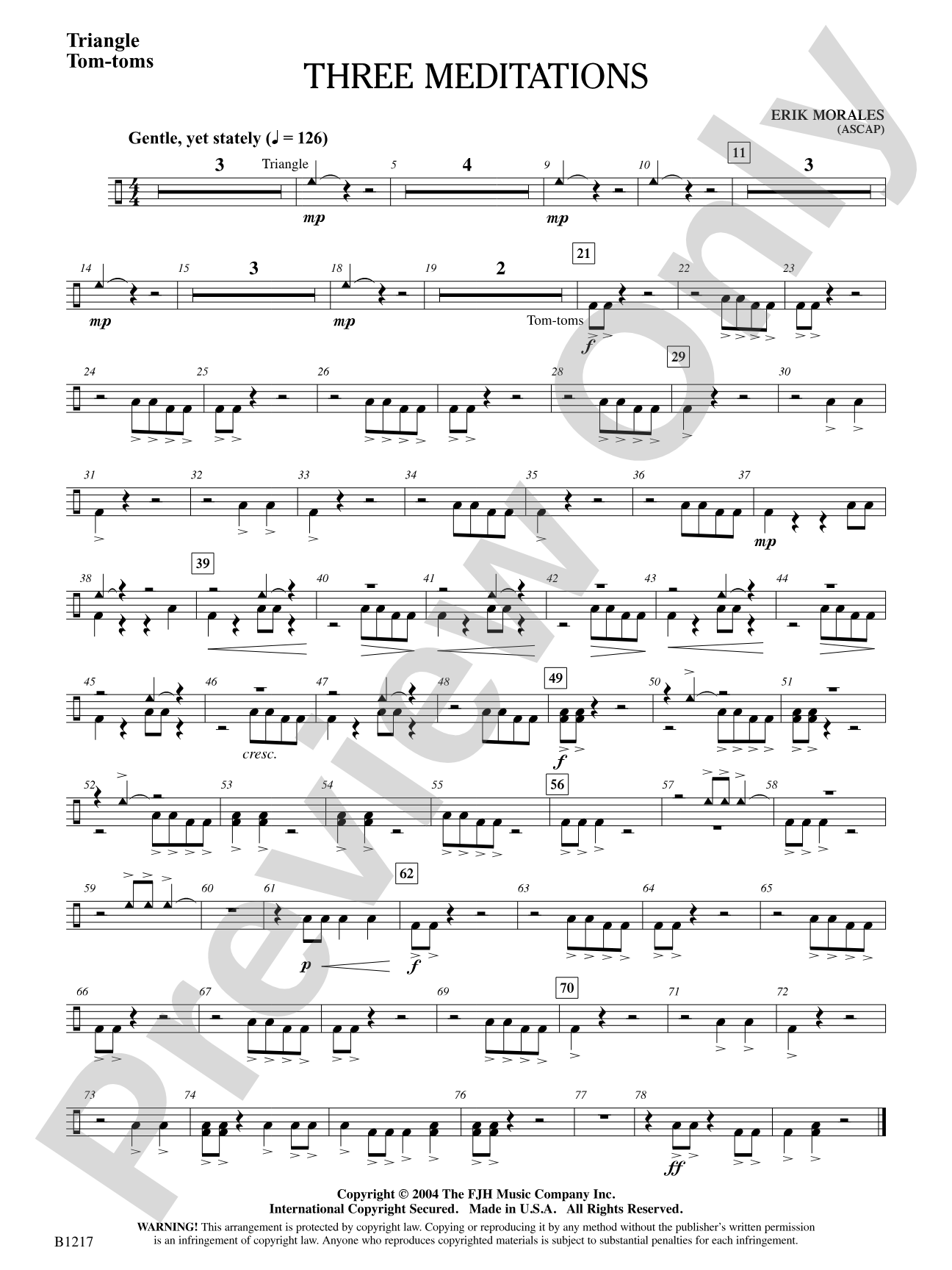 Three Meditations: Triangle / Tom-toms