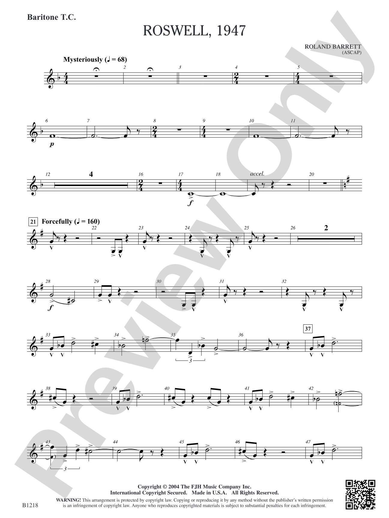 Roswell, 1947: Baritone T.C.