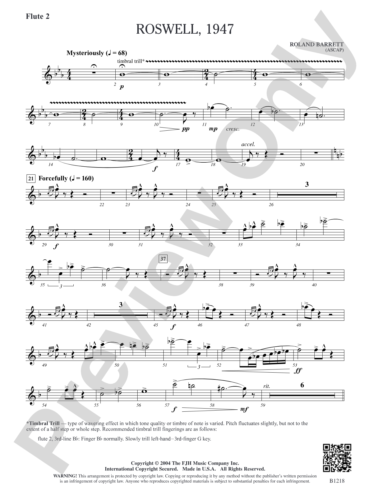 Roswell, 1947: Flute 2