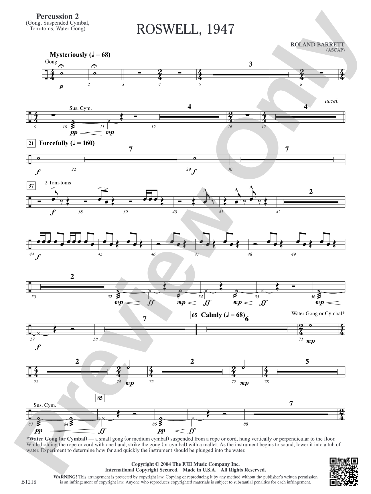 Roswell, 1947: Percussion 2