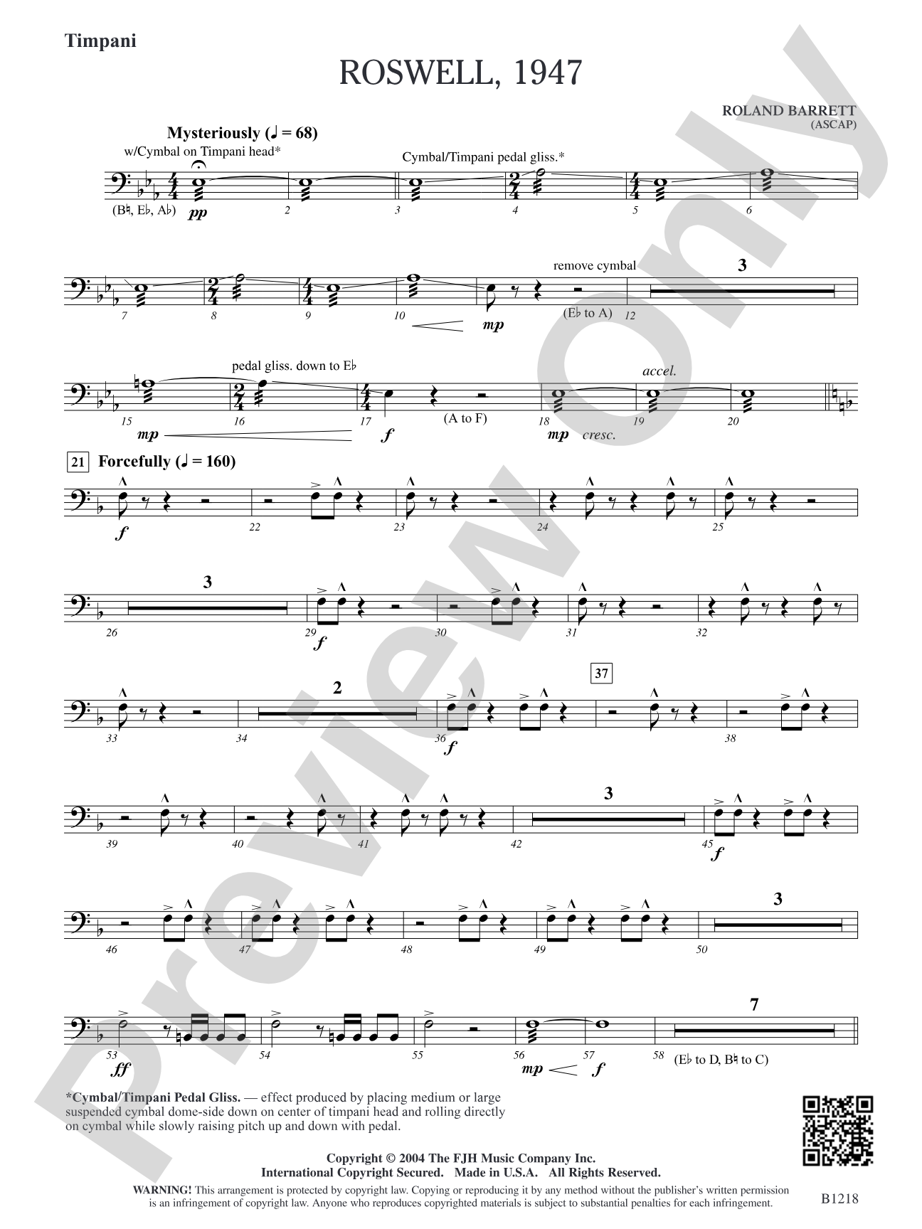 Roswell, 1947: Timpani
