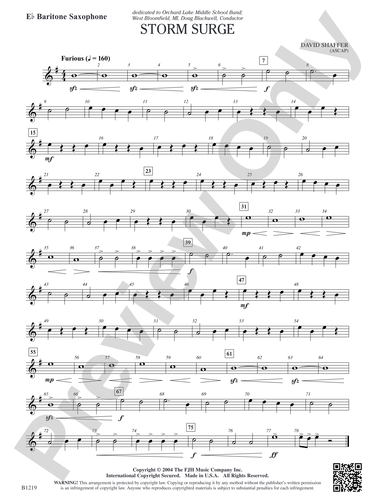 Storm Surge: E-flat Baritone Saxophone