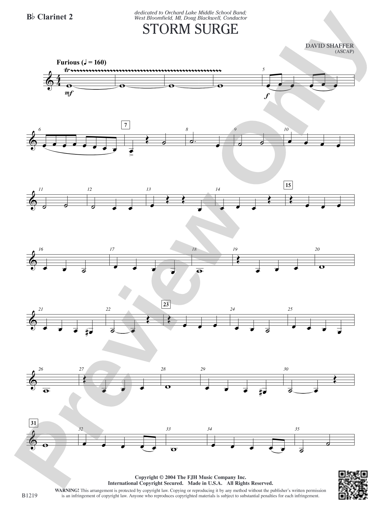 Storm Surge: B-flat Clarinet 2