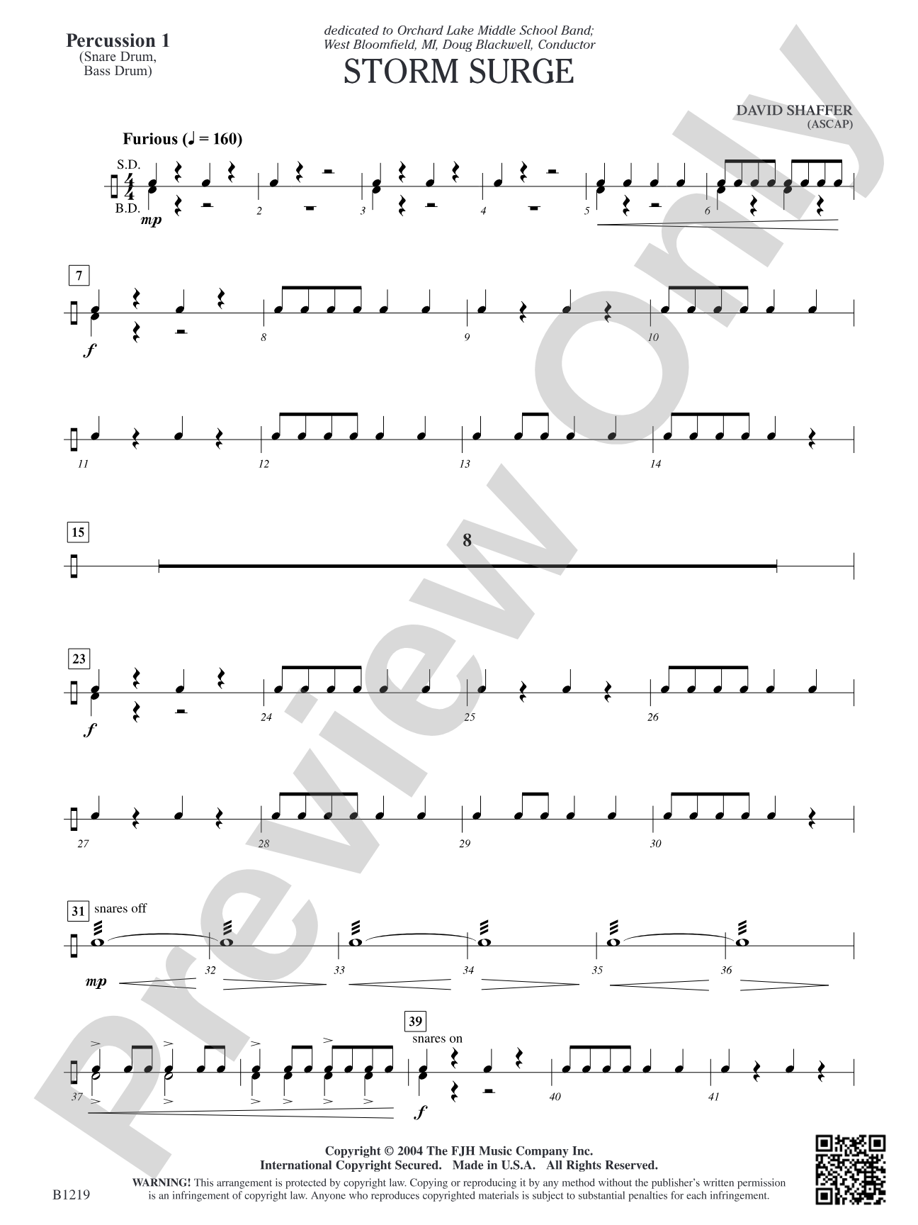 Storm Surge: Percussion 1
