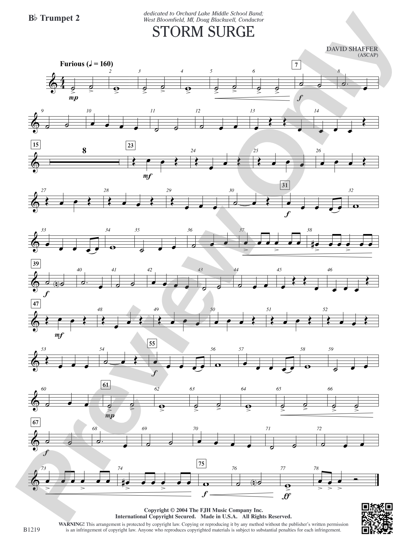 Storm Surge: B-flat Trumpet 2