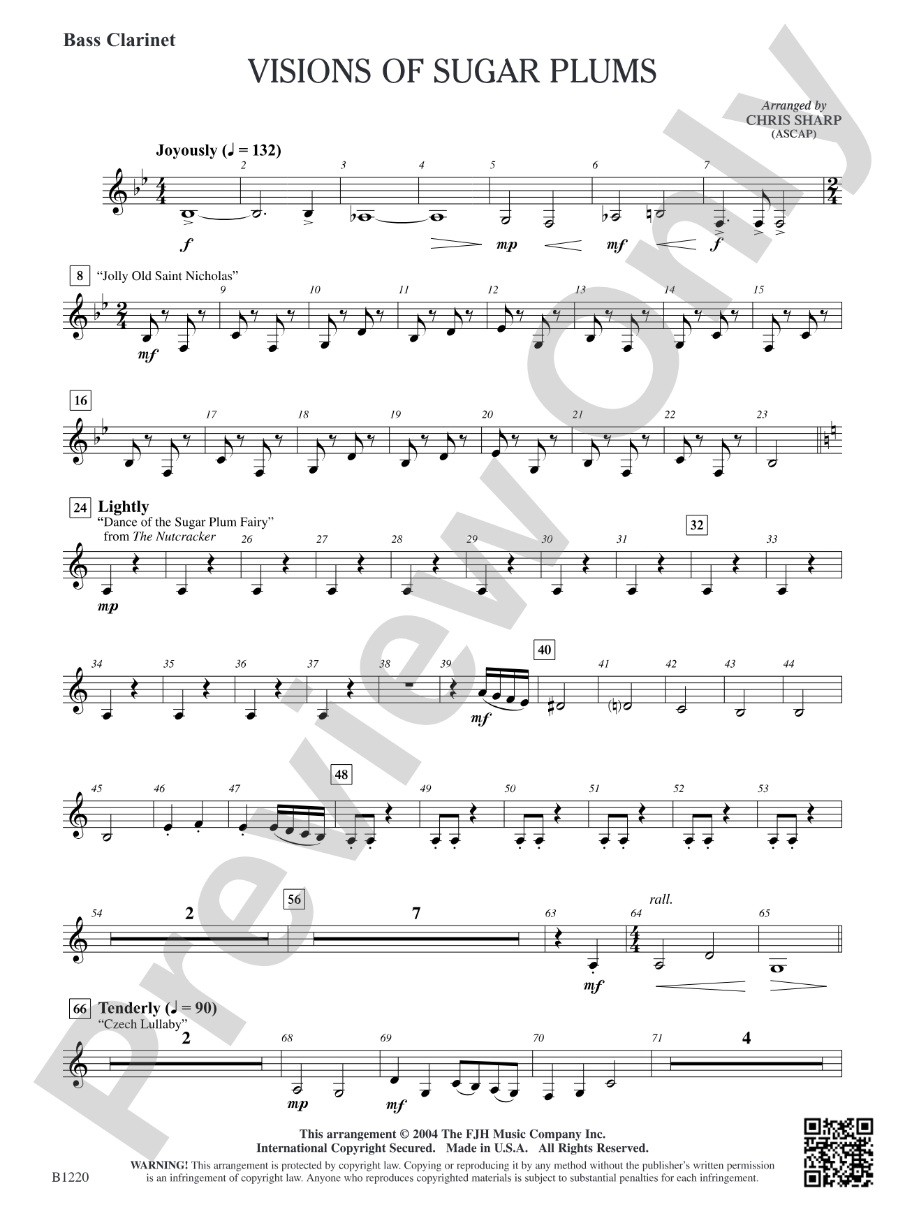 Visions of Sugar Plums: B-flat Bass Clarinet