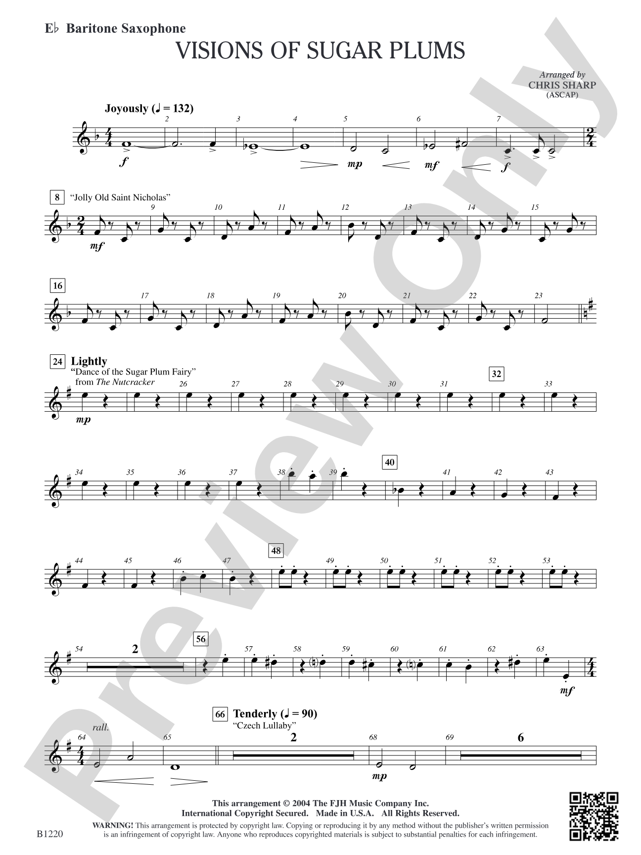 Visions of Sugar Plums: E-flat Baritone Saxophone