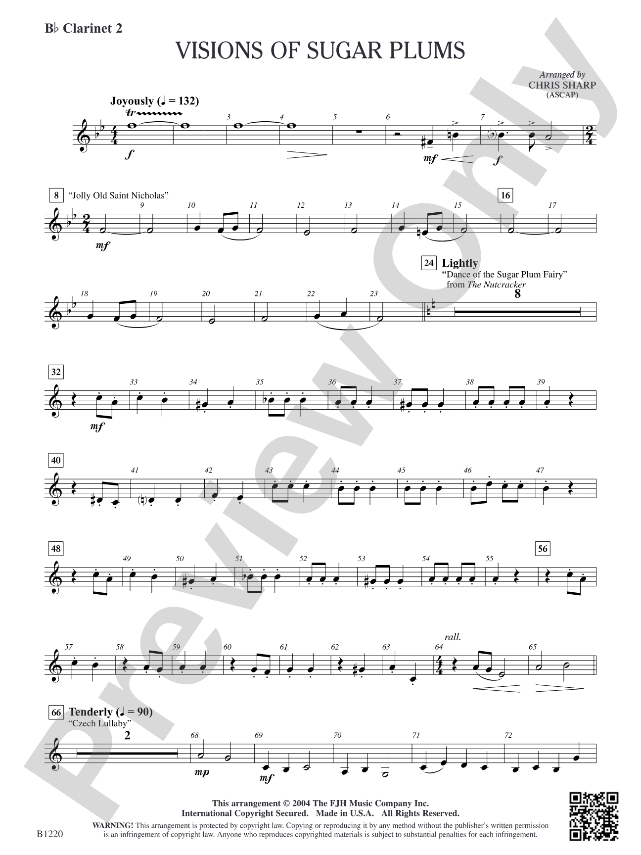 Visions of Sugar Plums: B-flat Clarinet 2