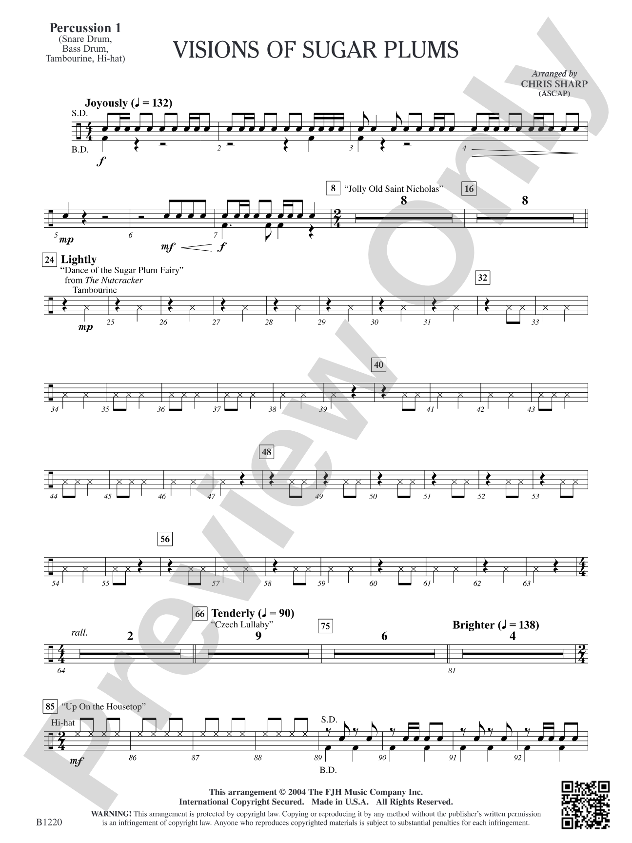 Visions of Sugar Plums: Percussion 1