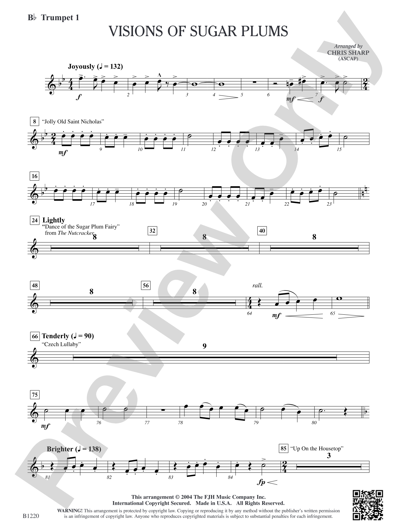 Visions of Sugar Plums: B-flat Trumpet 1