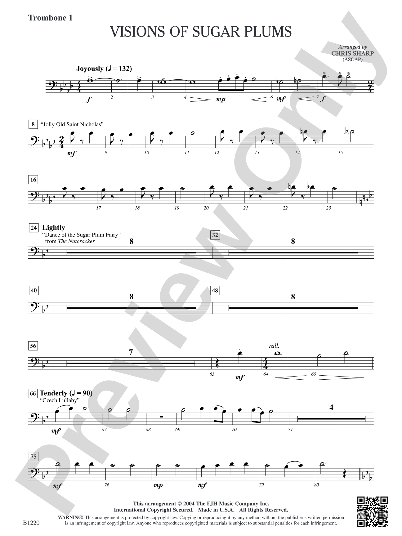 Visions of Sugar Plums: Trombone 1