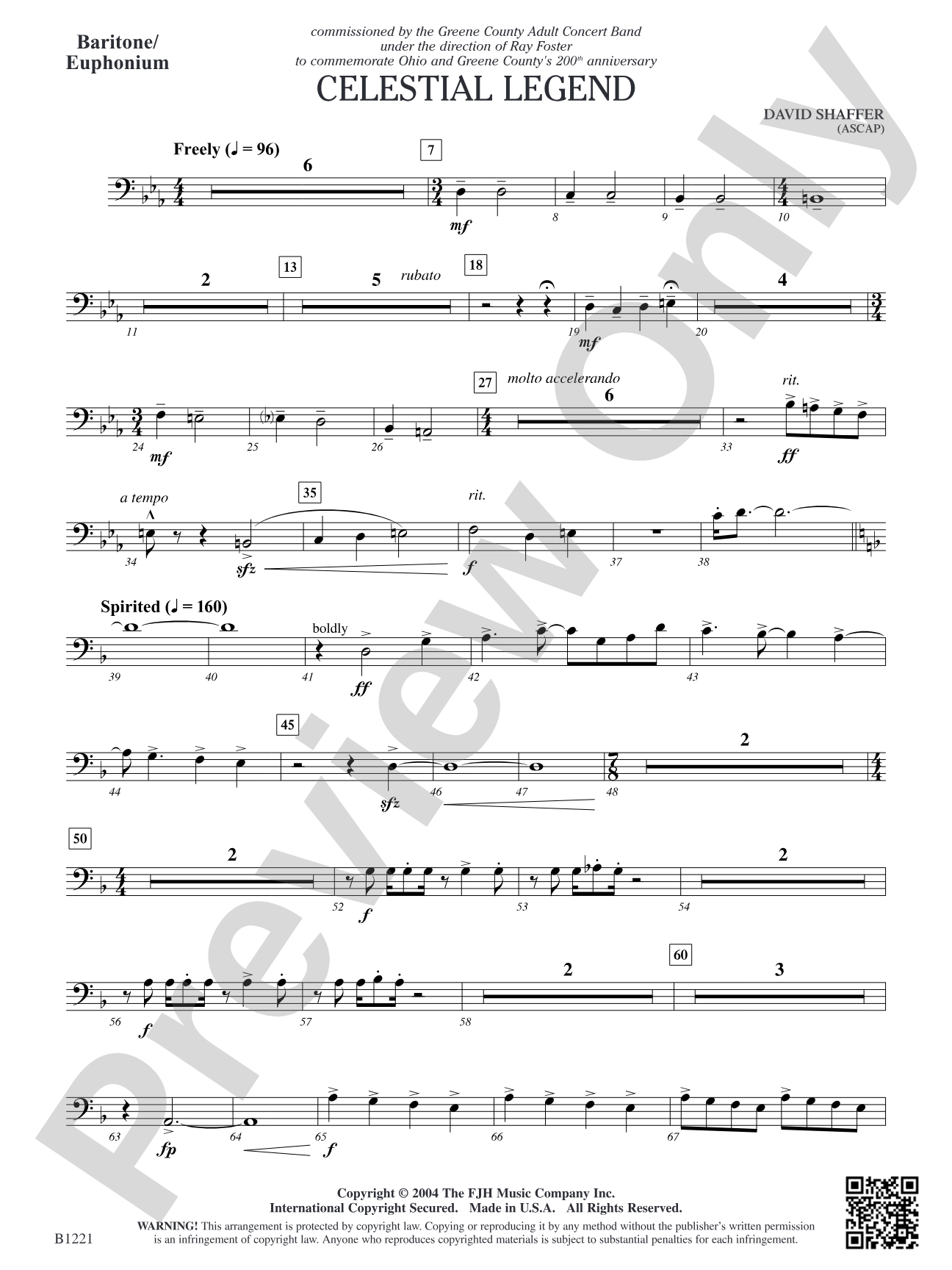 Celestial Legend: Baritone/Euphonium
