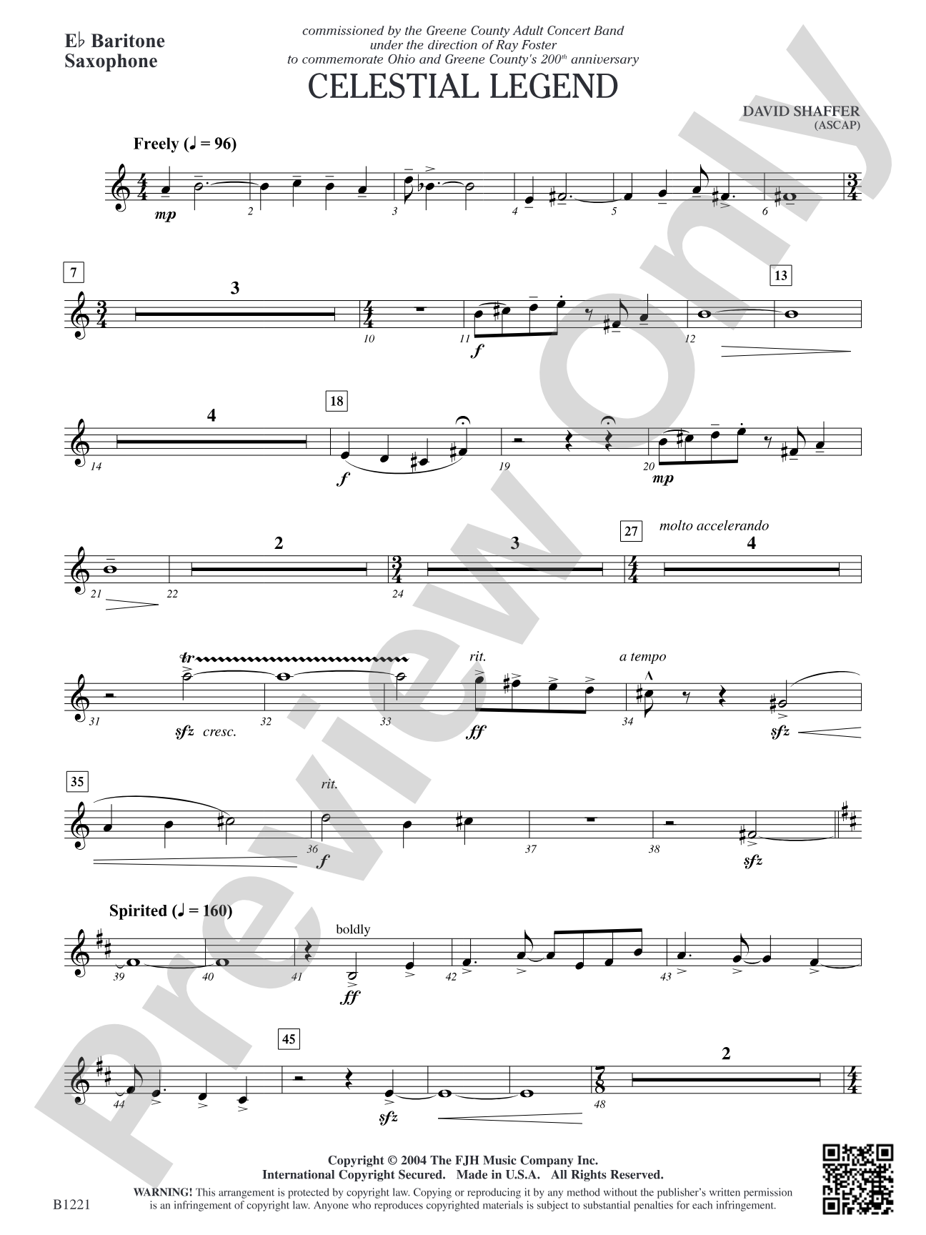 Celestial Legend: E-flat Baritone Saxophone
