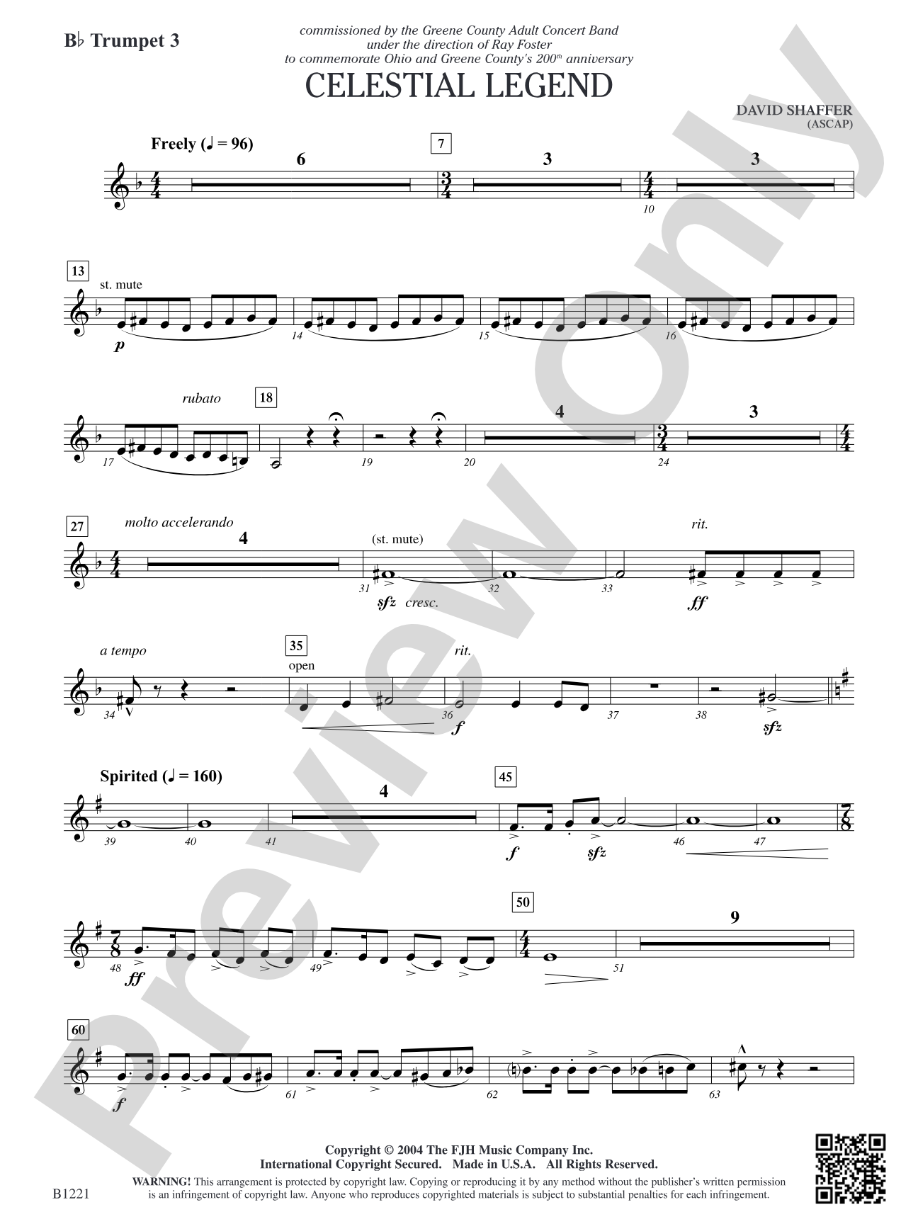 Celestial Legend: B-flat Trumpet 3