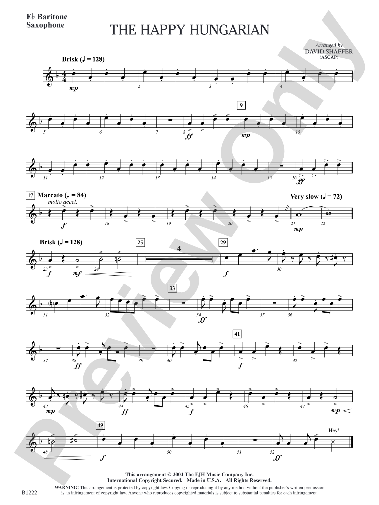 The Happy Hungarian: E-flat Baritone Saxophone