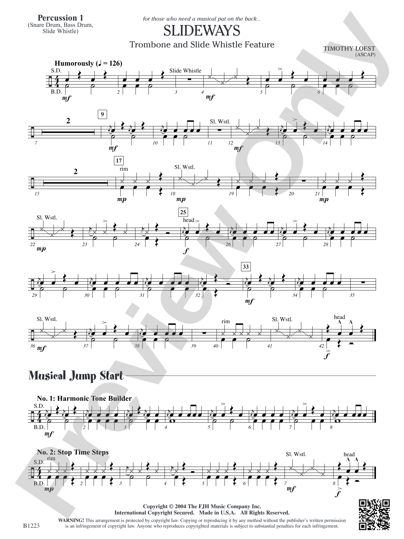 Slideways: Percussion 1