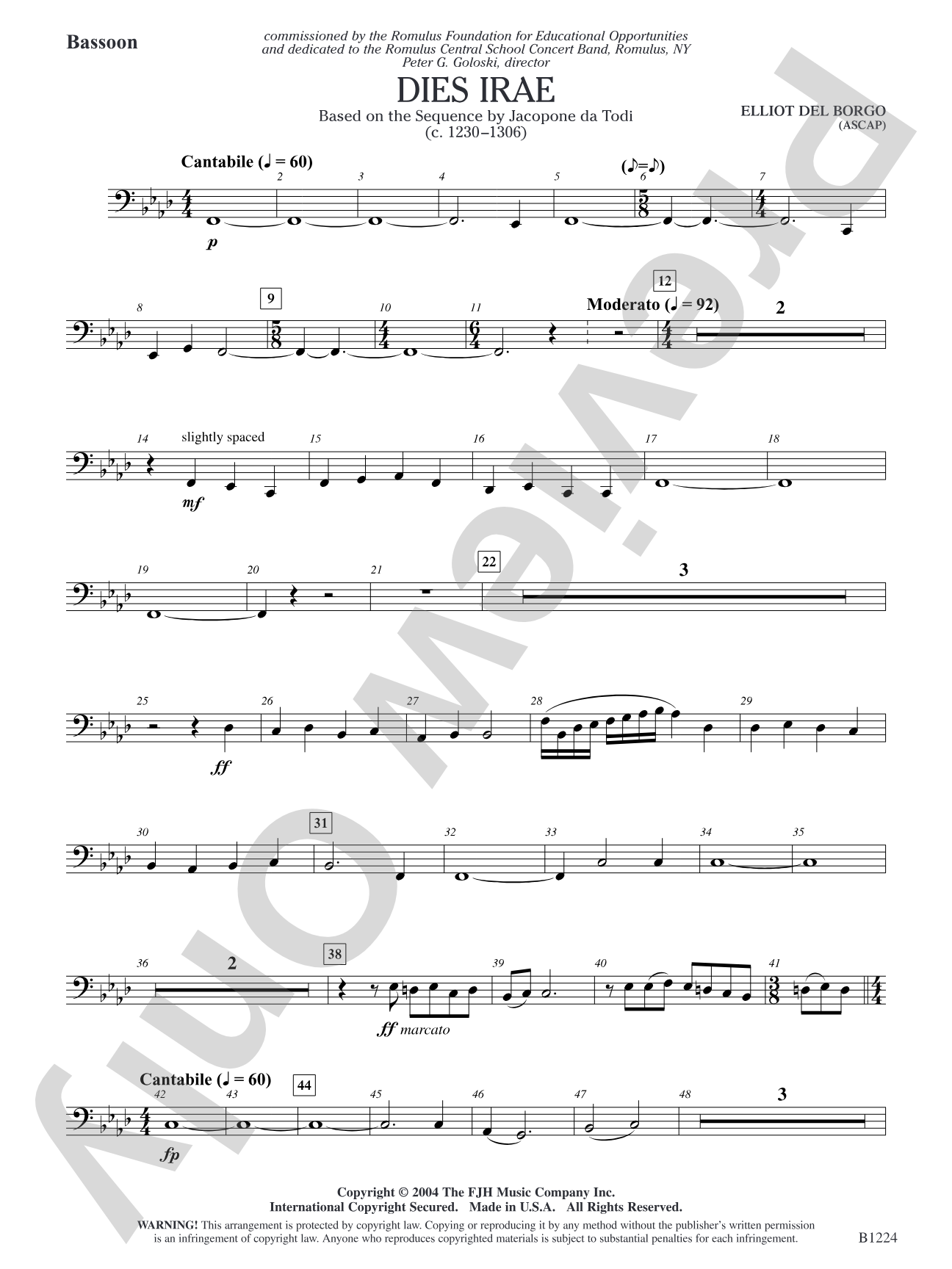 Dies Irae: Bassoon