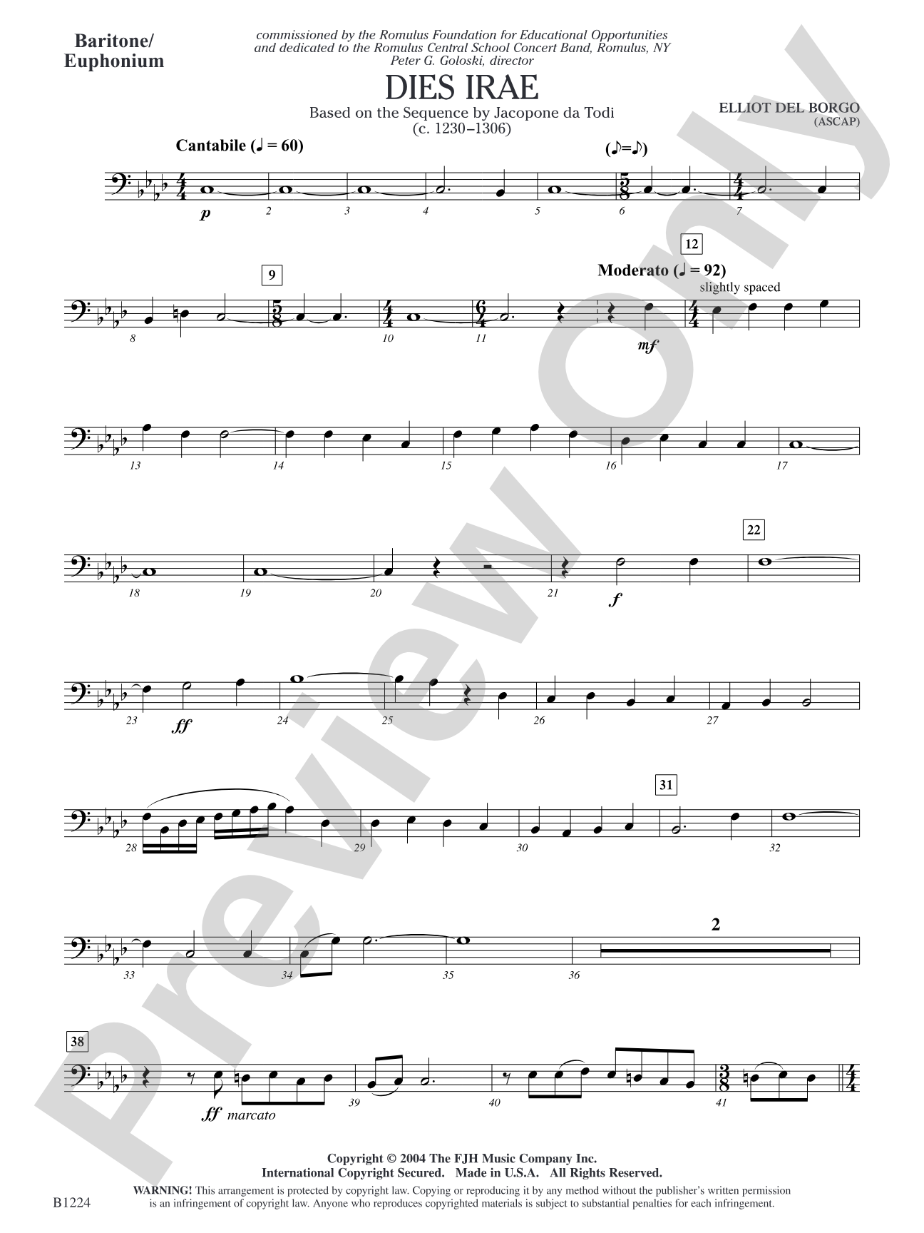 Dies Irae: Baritone/Euphonium