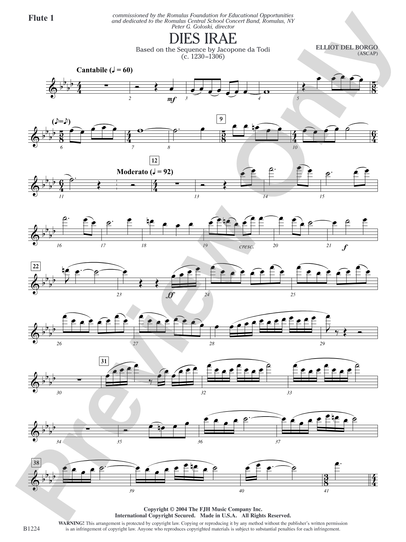 Dies Irae: Flute 1