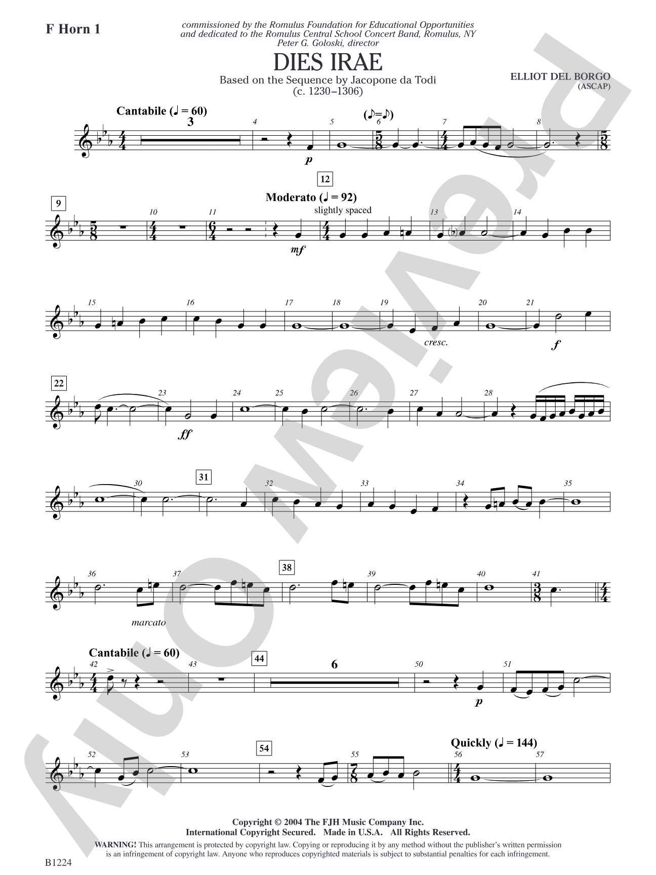 Dies Irae: F Horn 1