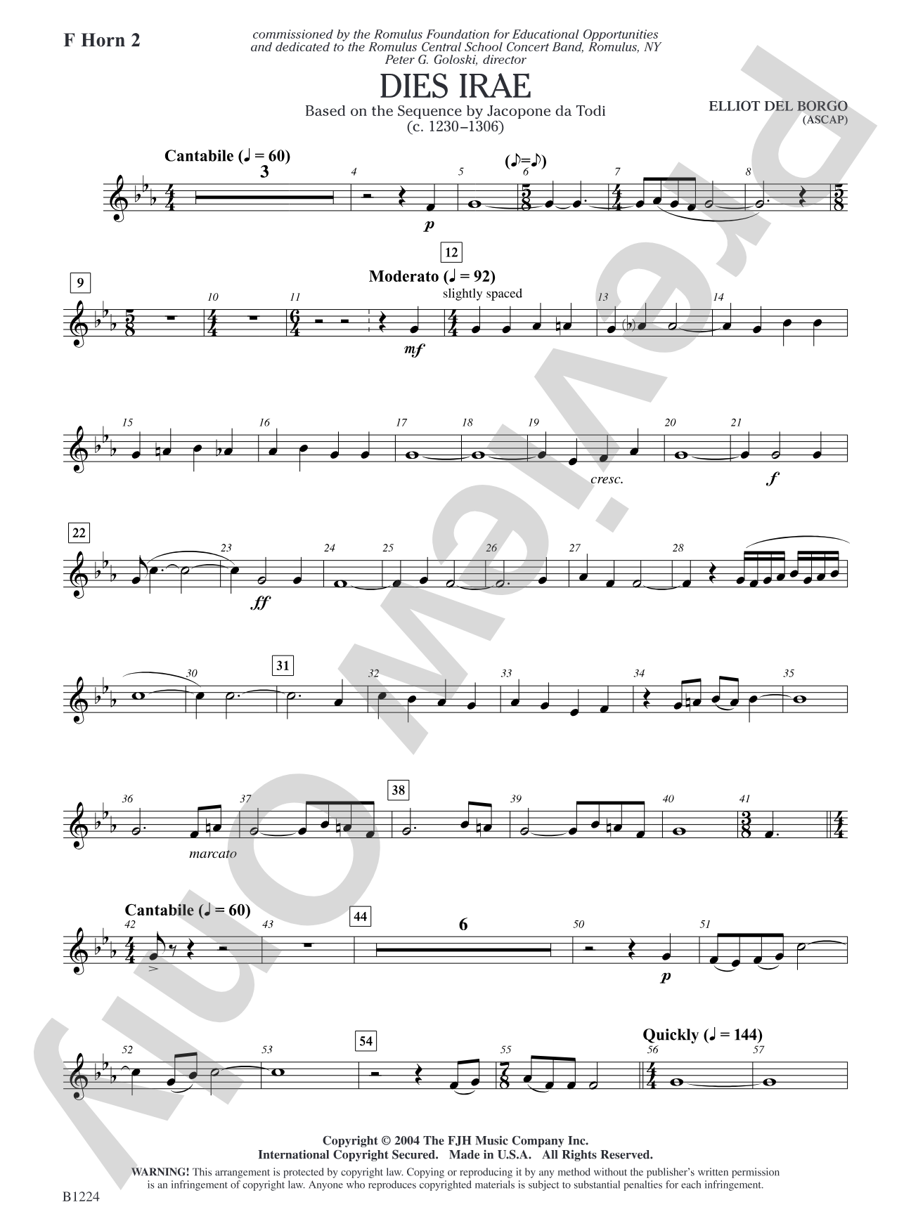 Dies Irae: F Horn 2