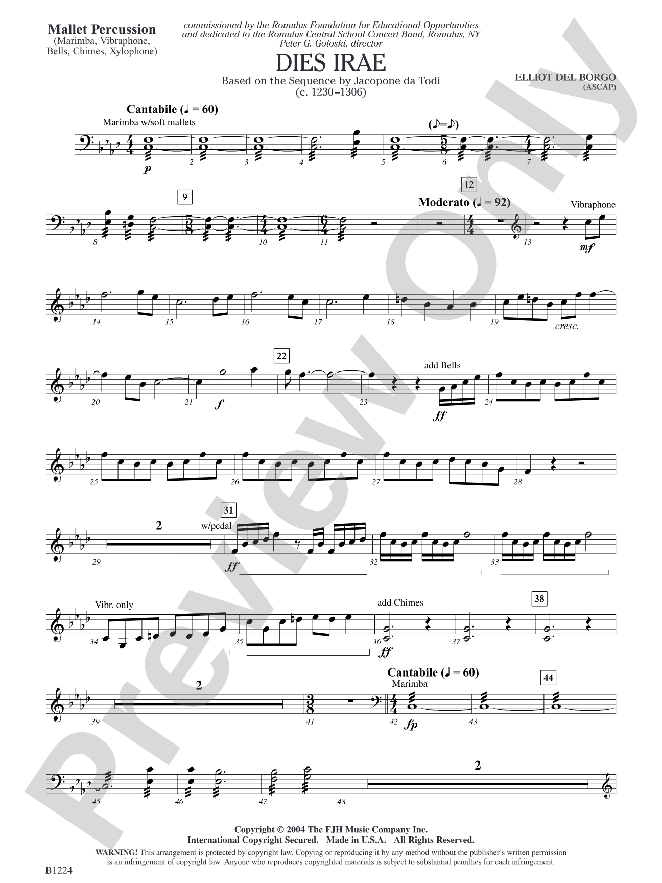 Dies Irae: Mallet Percussion