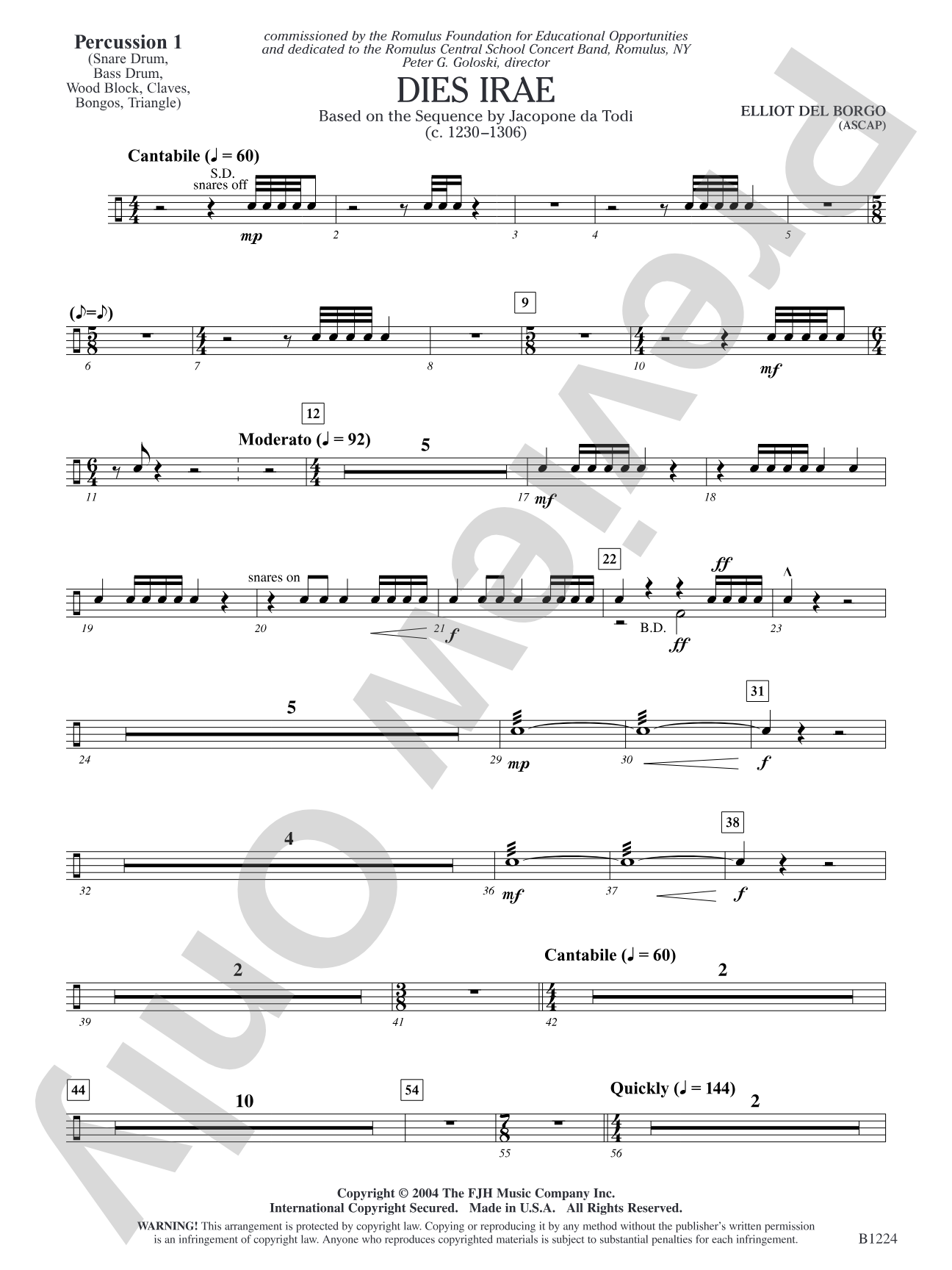 Dies Irae: Percussion 1
