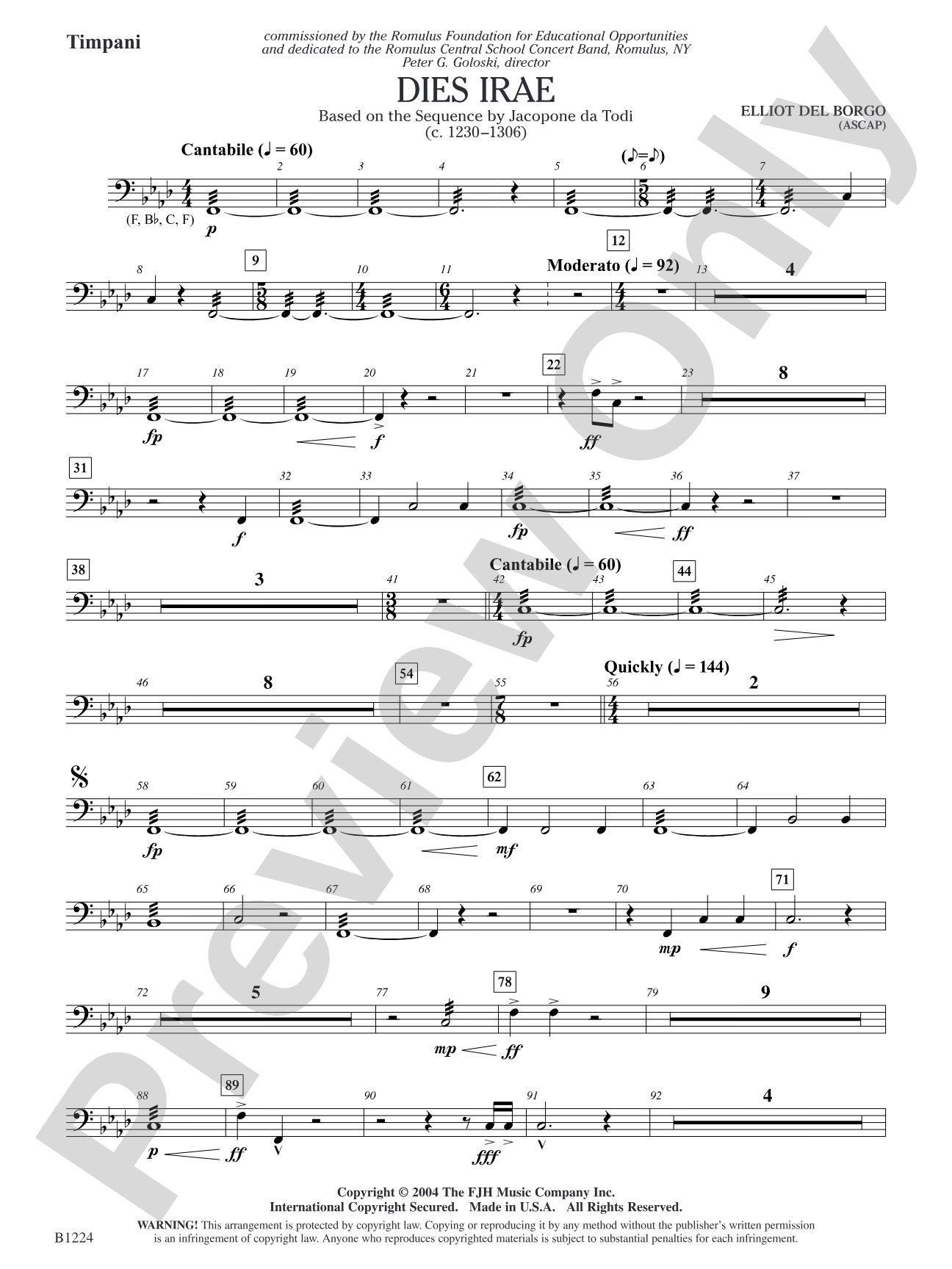Dies Irae: Timpani