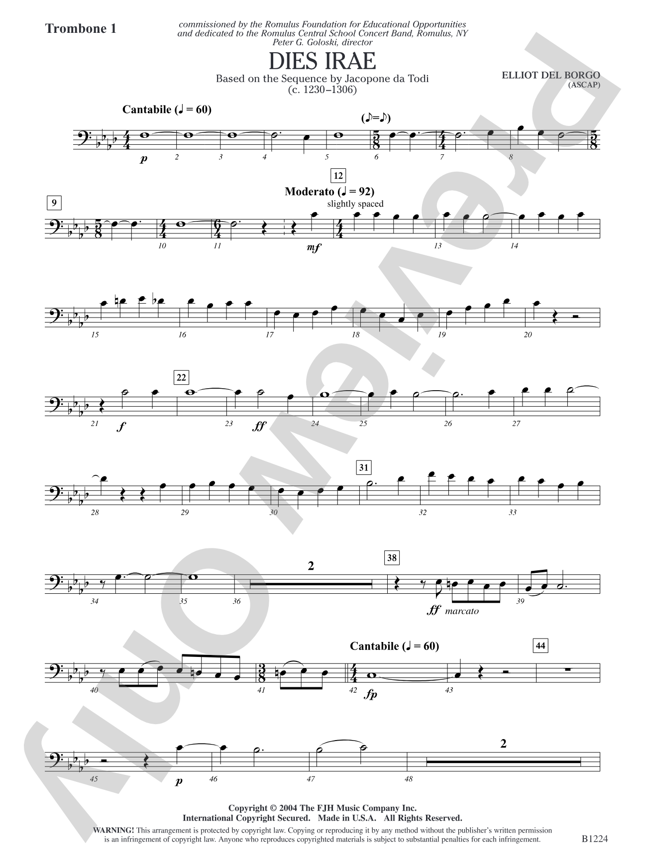 Dies Irae: Trombone 1