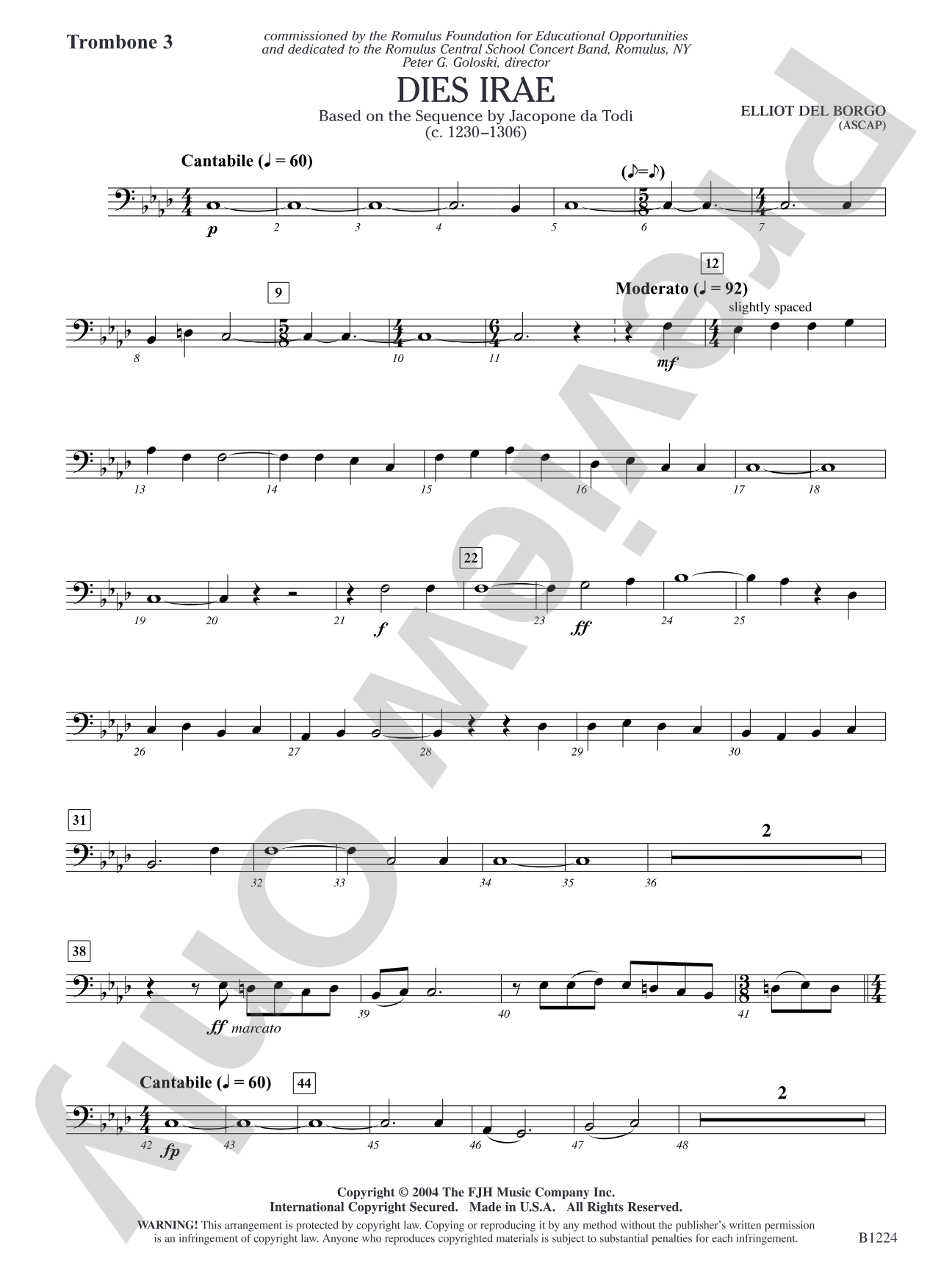 Dies Irae: Trombone 3