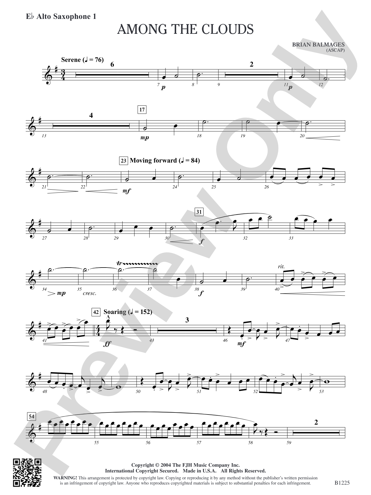 Among the Clouds: E-flat Alto Saxophone 1
