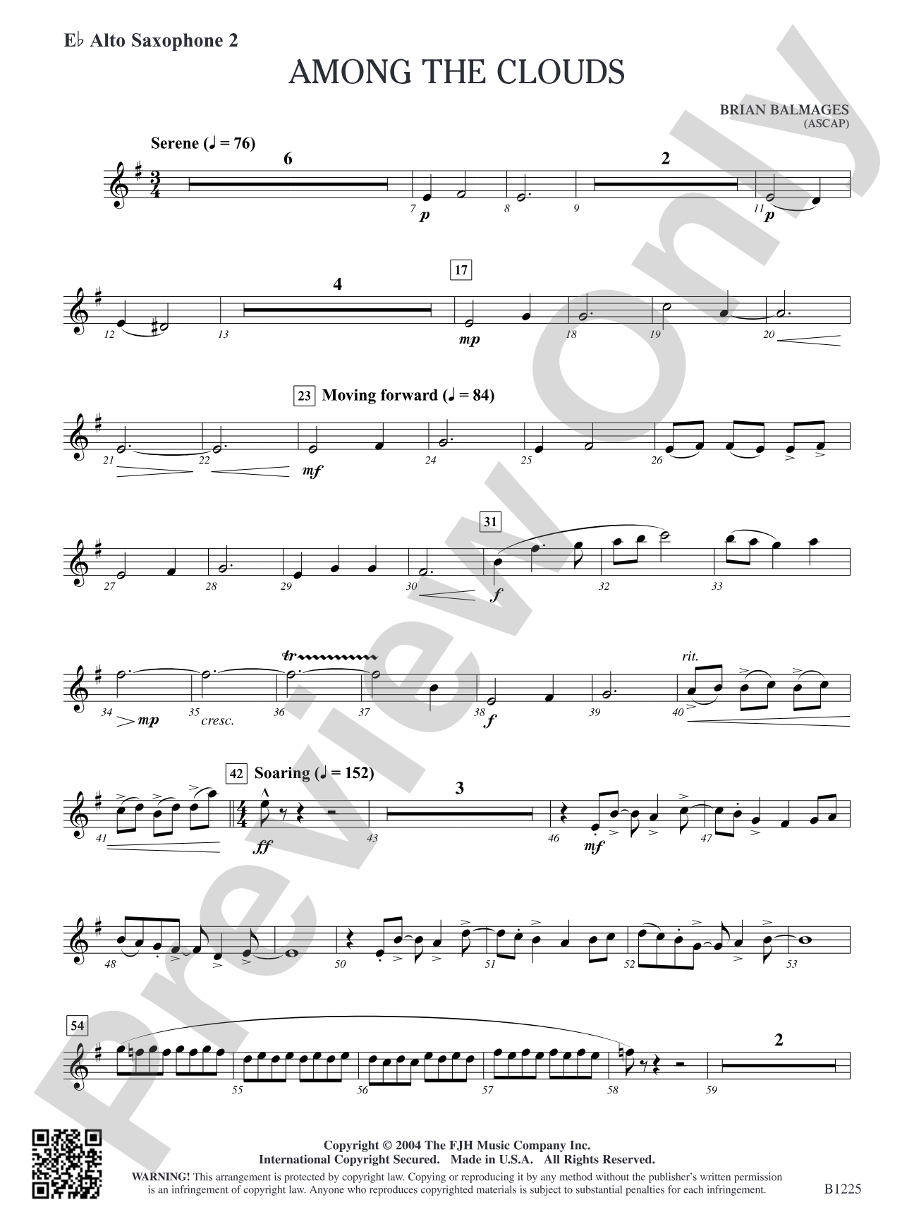 Among the Clouds: E-flat Alto Saxophone 2