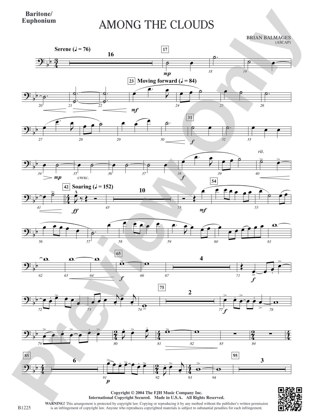 Among the Clouds: Baritone/Euphonium