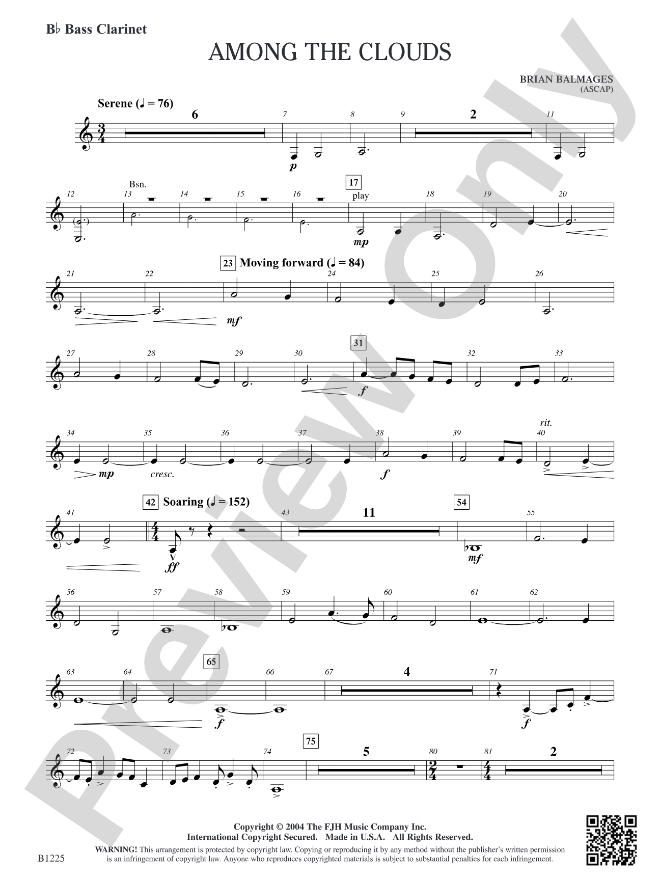 Among the Clouds: B-flat Bass Clarinet
