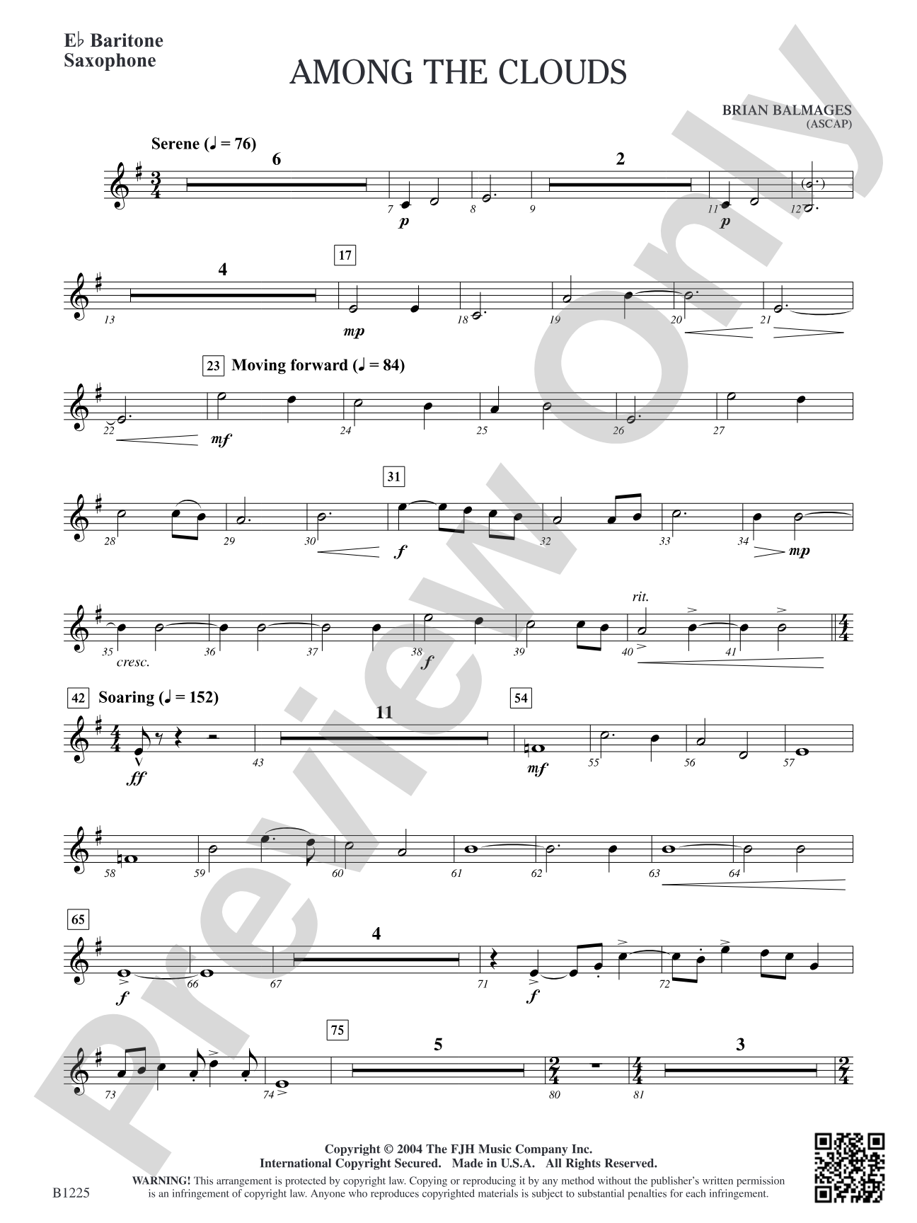 Among the Clouds: E-flat Baritone Saxophone