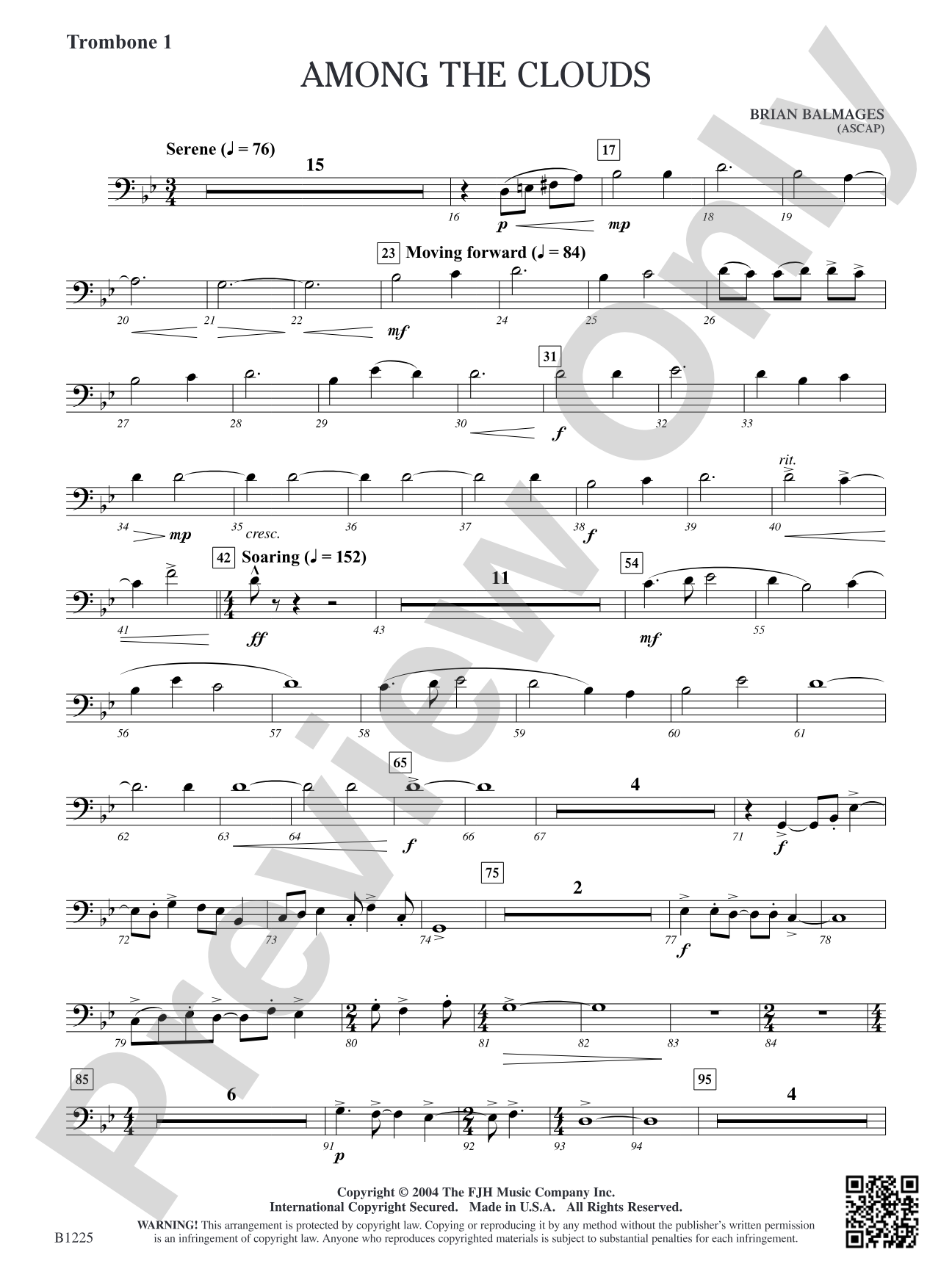 Among the Clouds: Trombone 1
