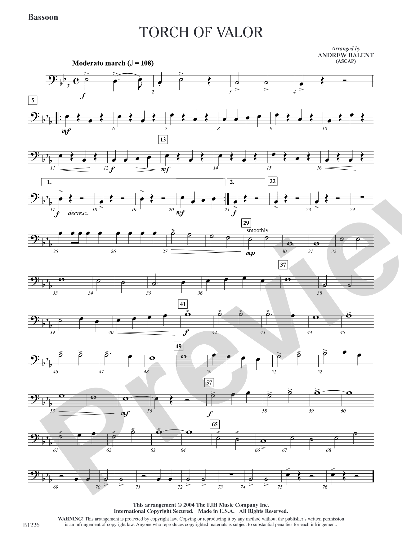 Torch of Valor: Bassoon