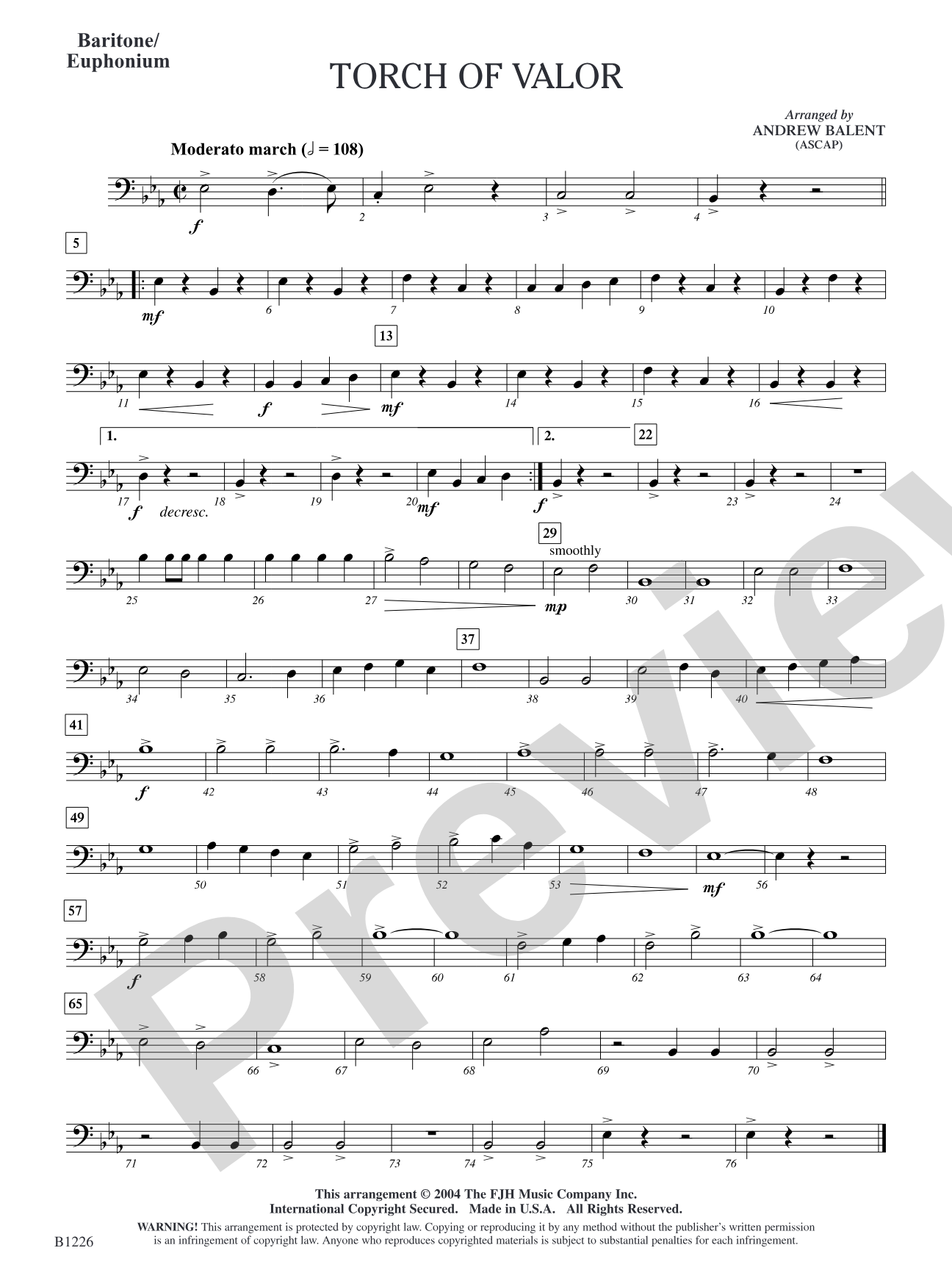Torch of Valor: Baritone/Euphonium