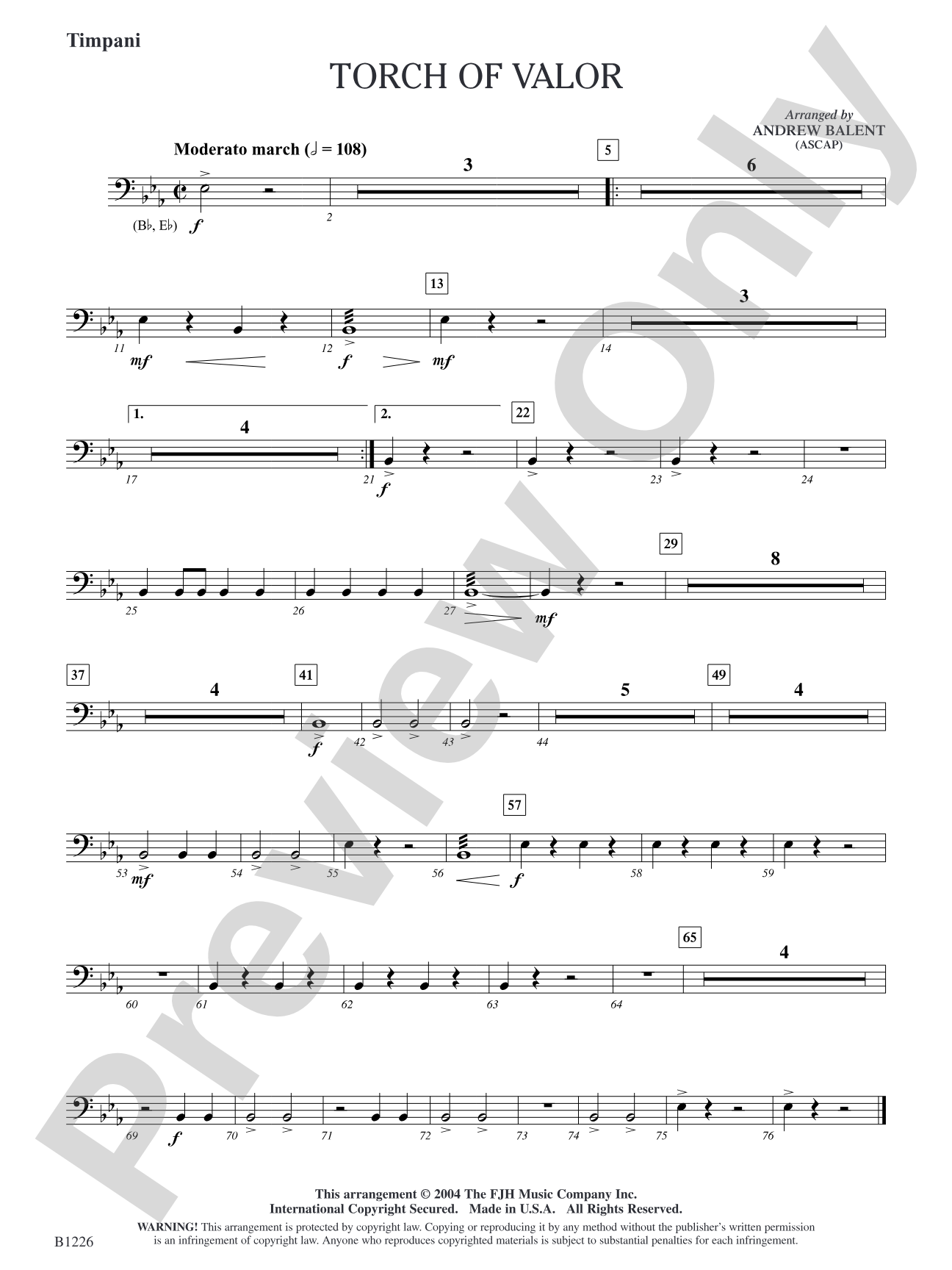 Torch of Valor: Timpani