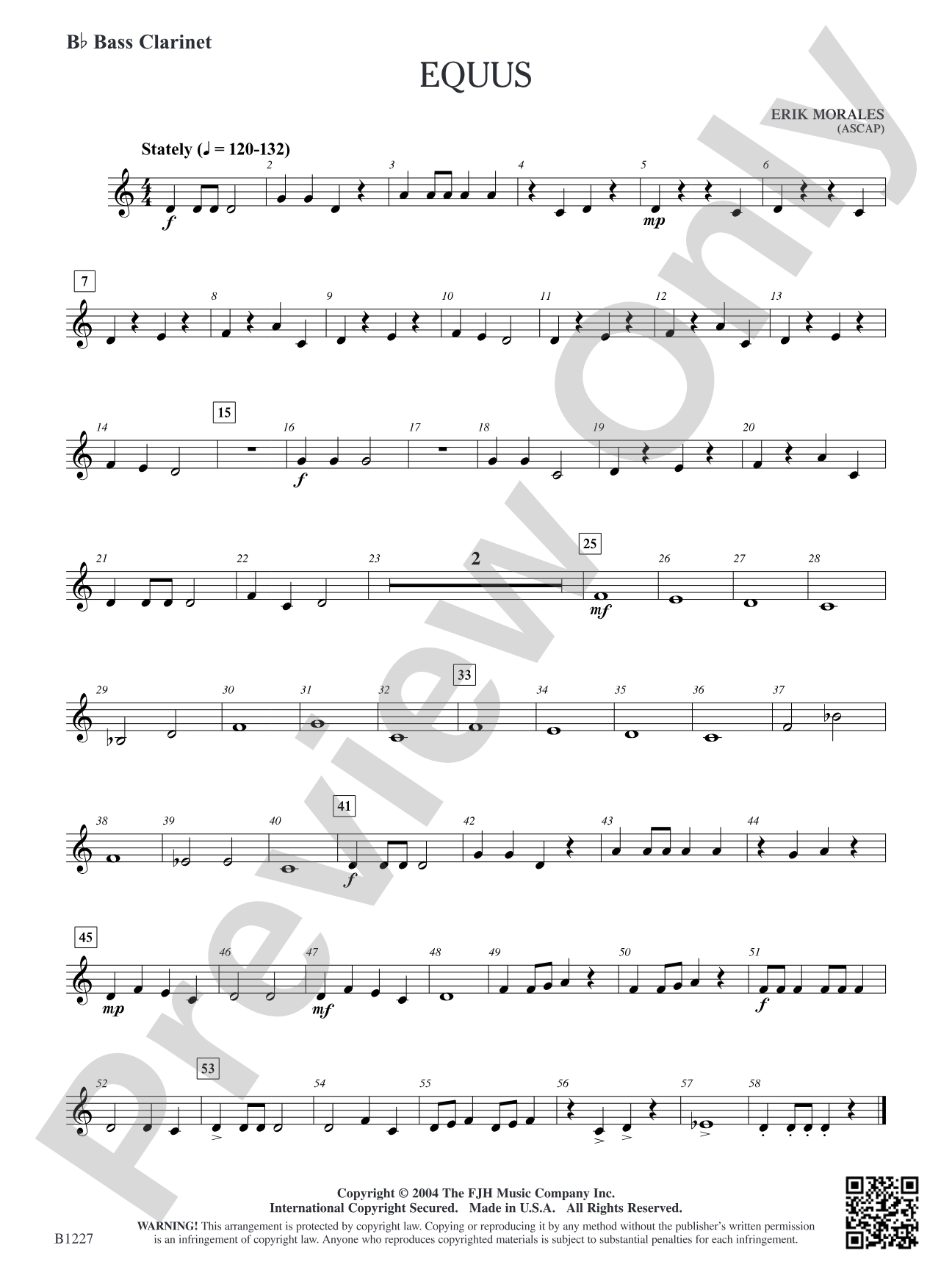 Equus: B-flat Bass Clarinet