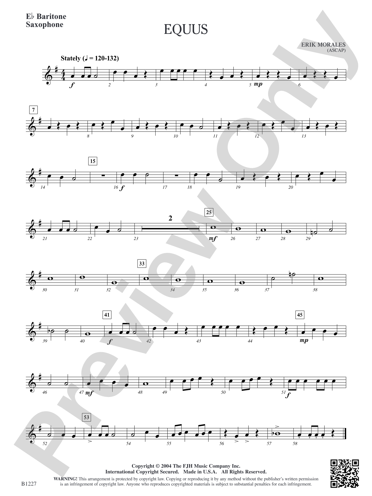 Equus: E-flat Baritone Saxophone