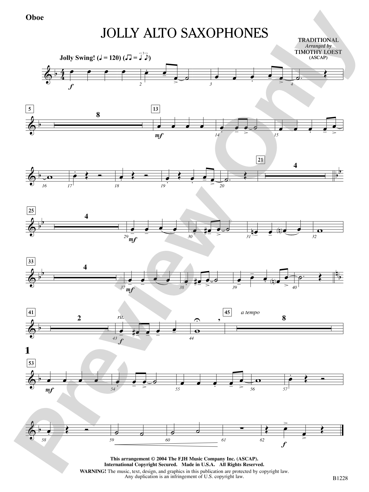 Jolly Alto Saxophones: Oboe