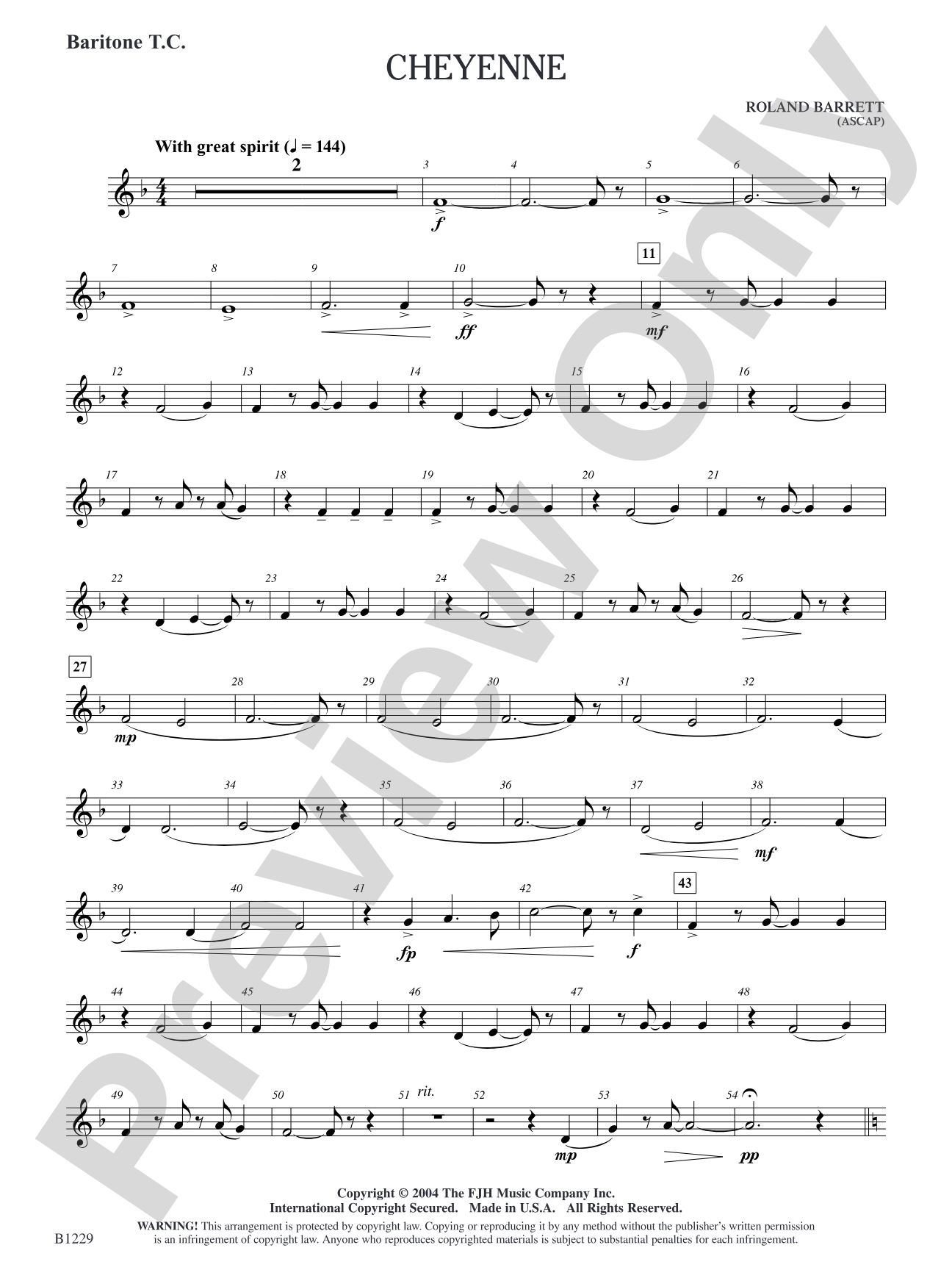 Cheyenne: Baritone T.C.