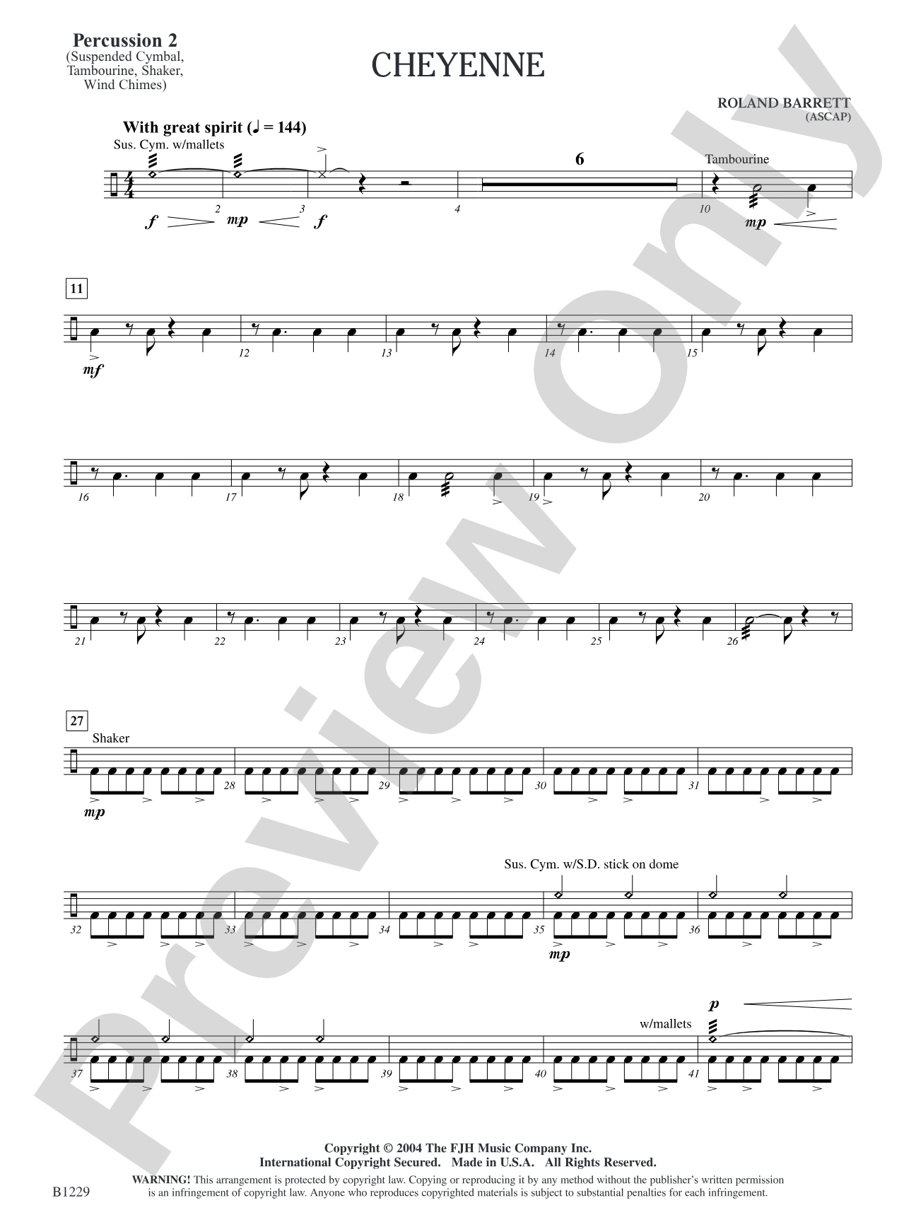 Cheyenne: Percussion 2