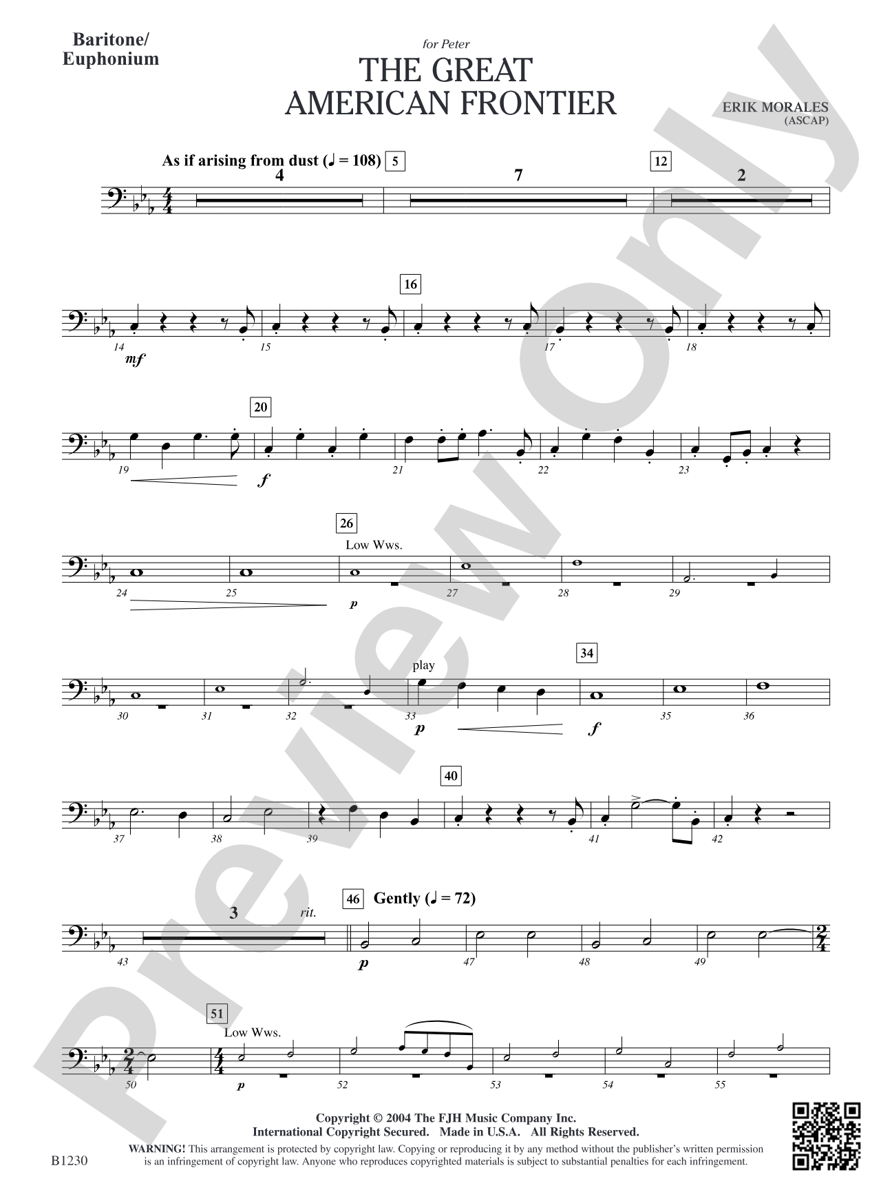 The Great American Frontier: Baritone/Euphonium