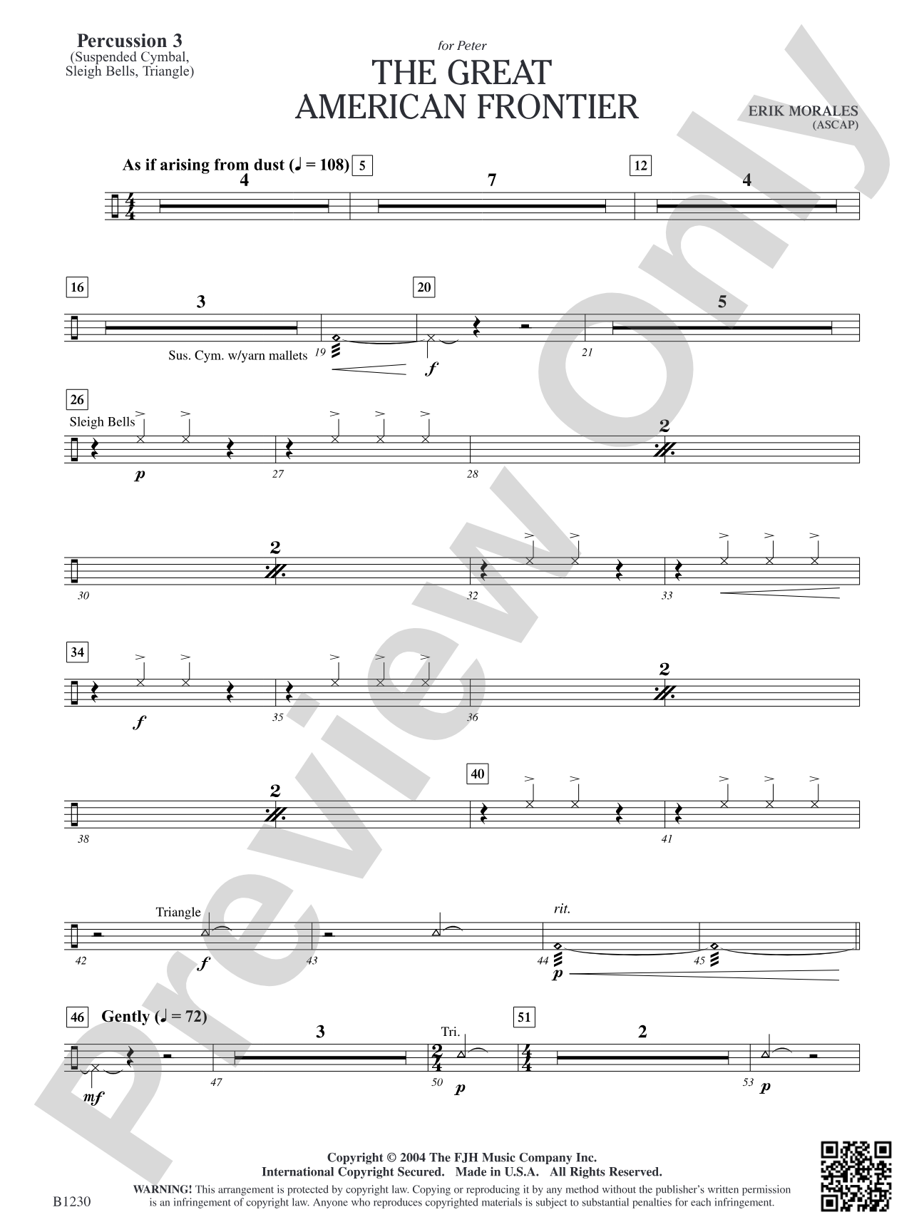 The Great American Frontier: Percussion 3