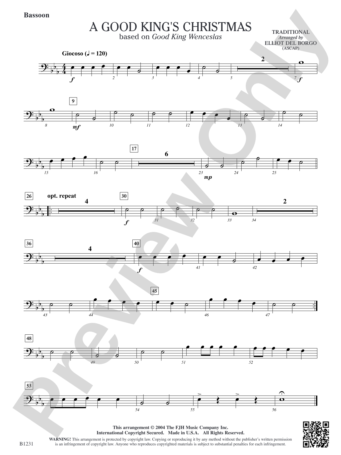 A Good King's Christmas: Bassoon