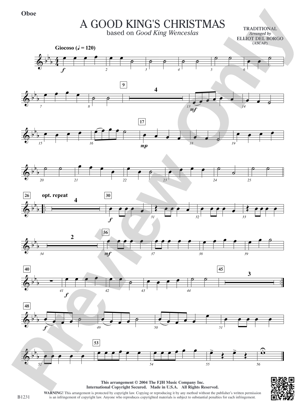 A Good King's Christmas: Oboe